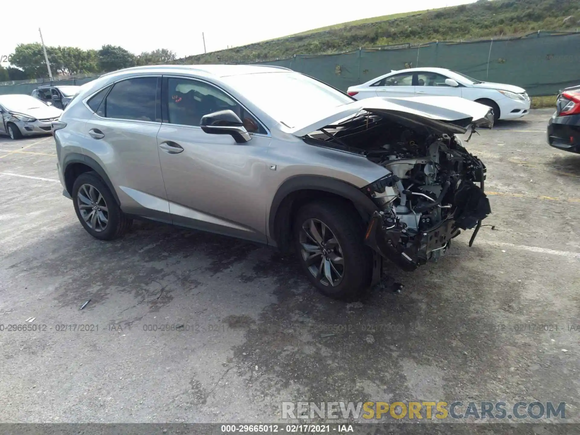 1 Photograph of a damaged car JTJJARBZ0L5008122 LEXUS NX 2020