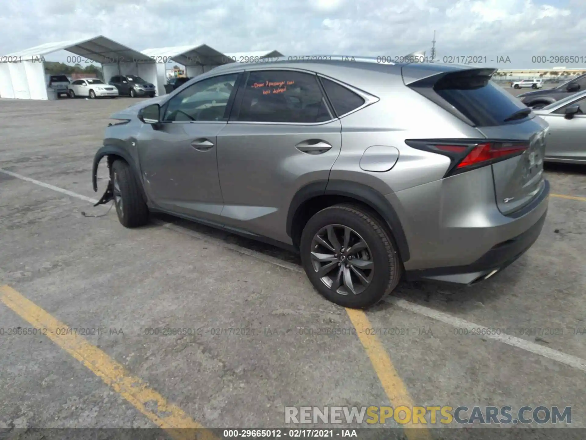 3 Photograph of a damaged car JTJJARBZ0L5008122 LEXUS NX 2020