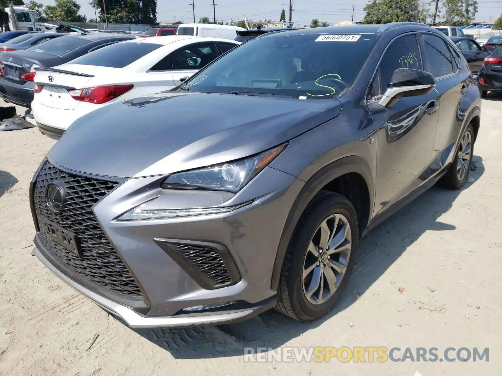 2 Фотография поврежденного автомобиля JTJJARBZ3L2159229 LEXUS NX 2020