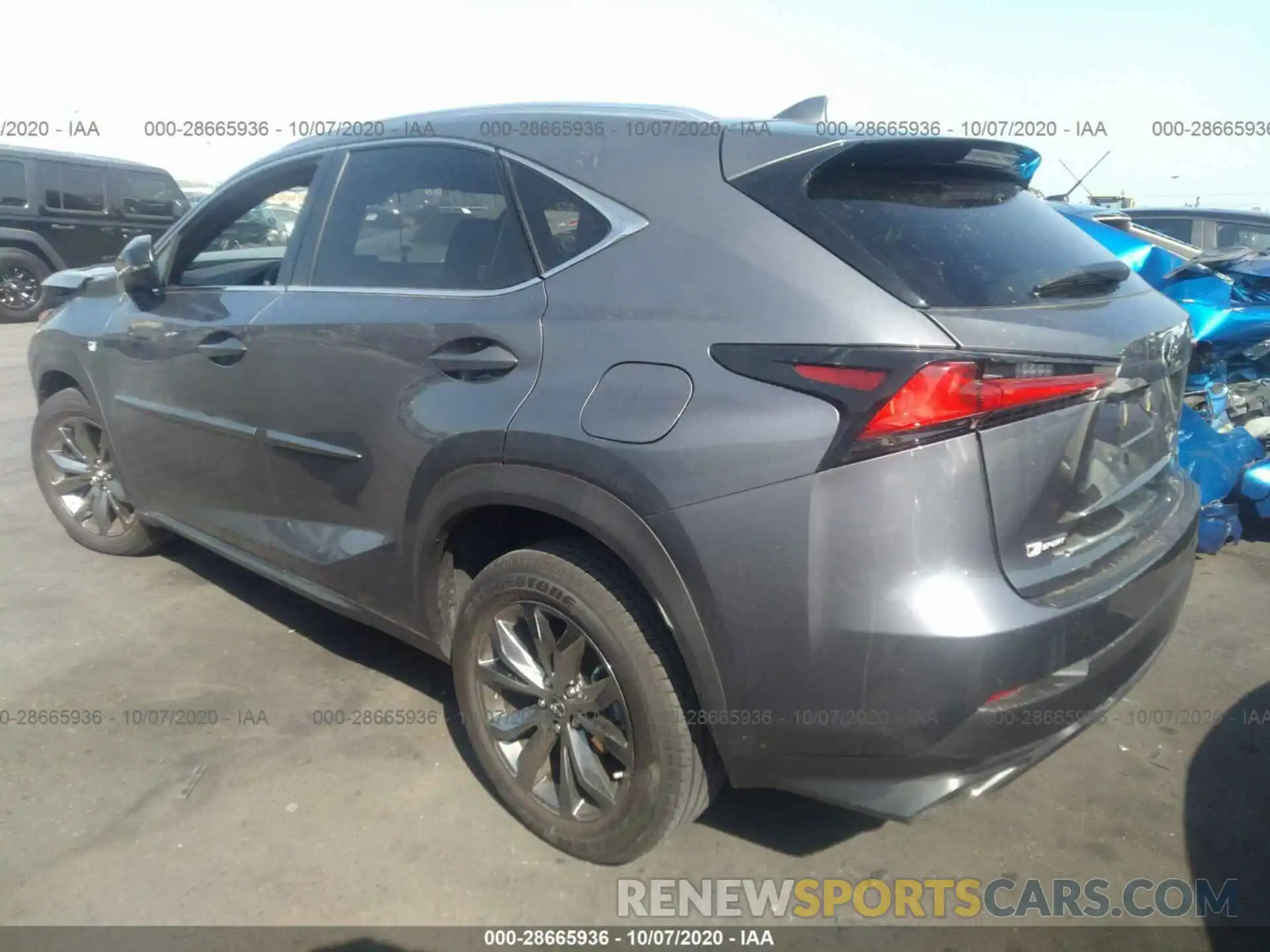 3 Фотография поврежденного автомобиля JTJJARBZ4L2162740 LEXUS NX 2020