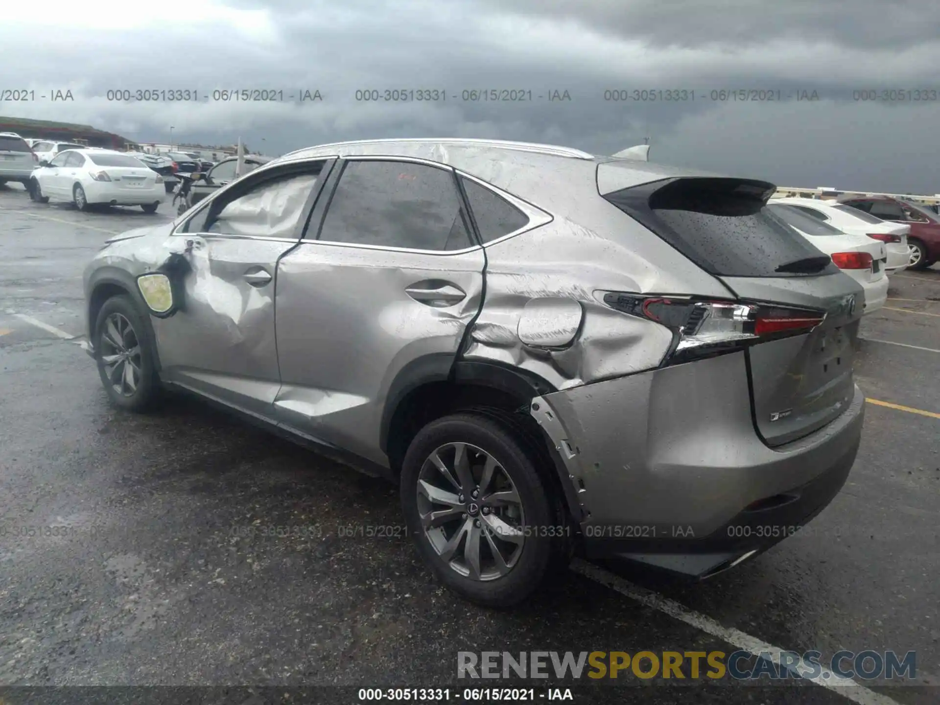 3 Фотография поврежденного автомобиля JTJJARBZ5L5004194 LEXUS NX 2020