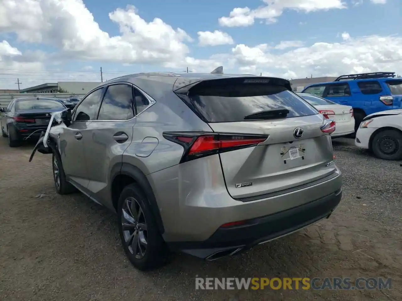 3 Фотография поврежденного автомобиля JTJJARBZ6L2171309 LEXUS NX 2020