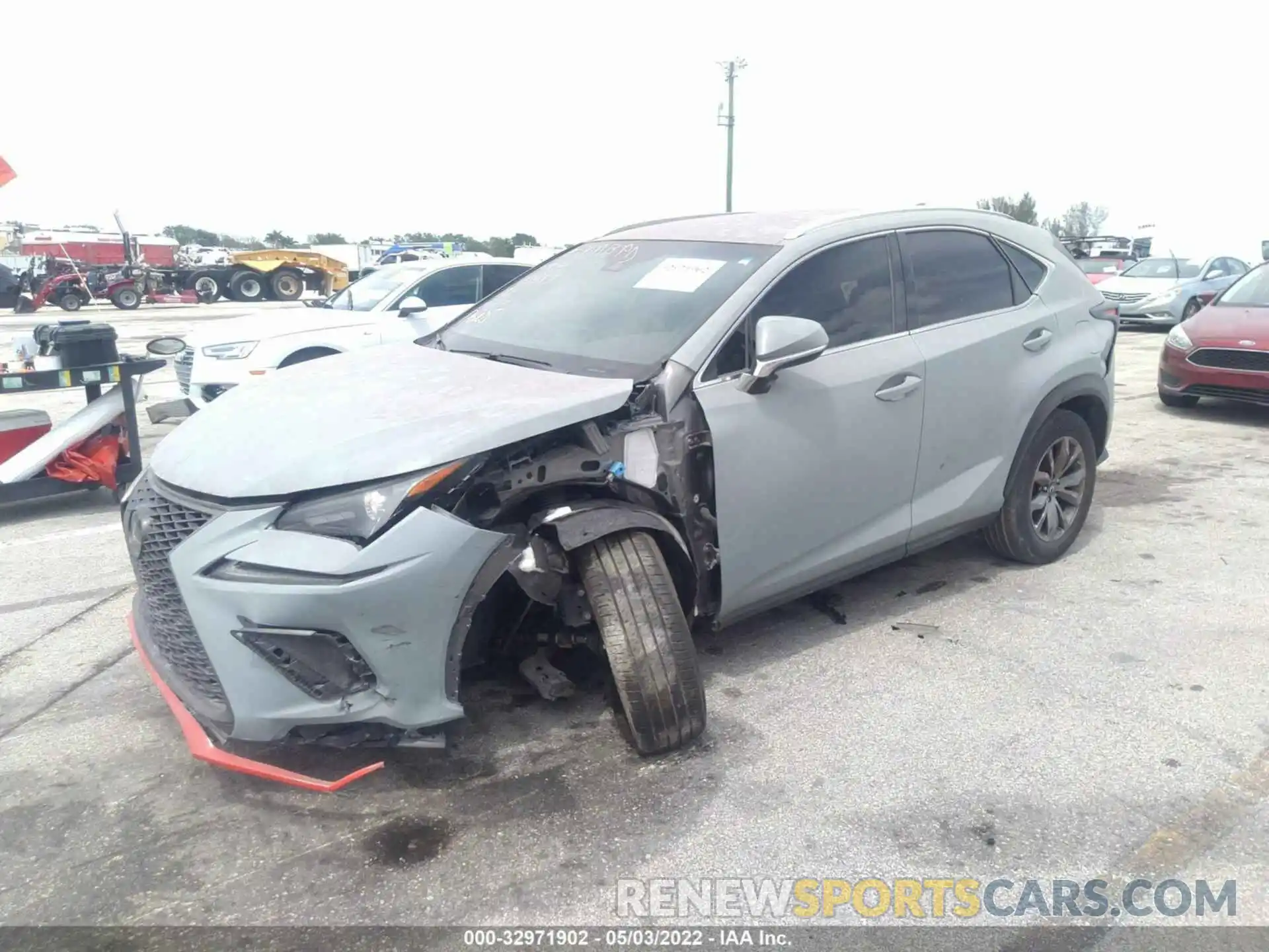 2 Фотография поврежденного автомобиля JTJJARBZ6L2176705 LEXUS NX 2020