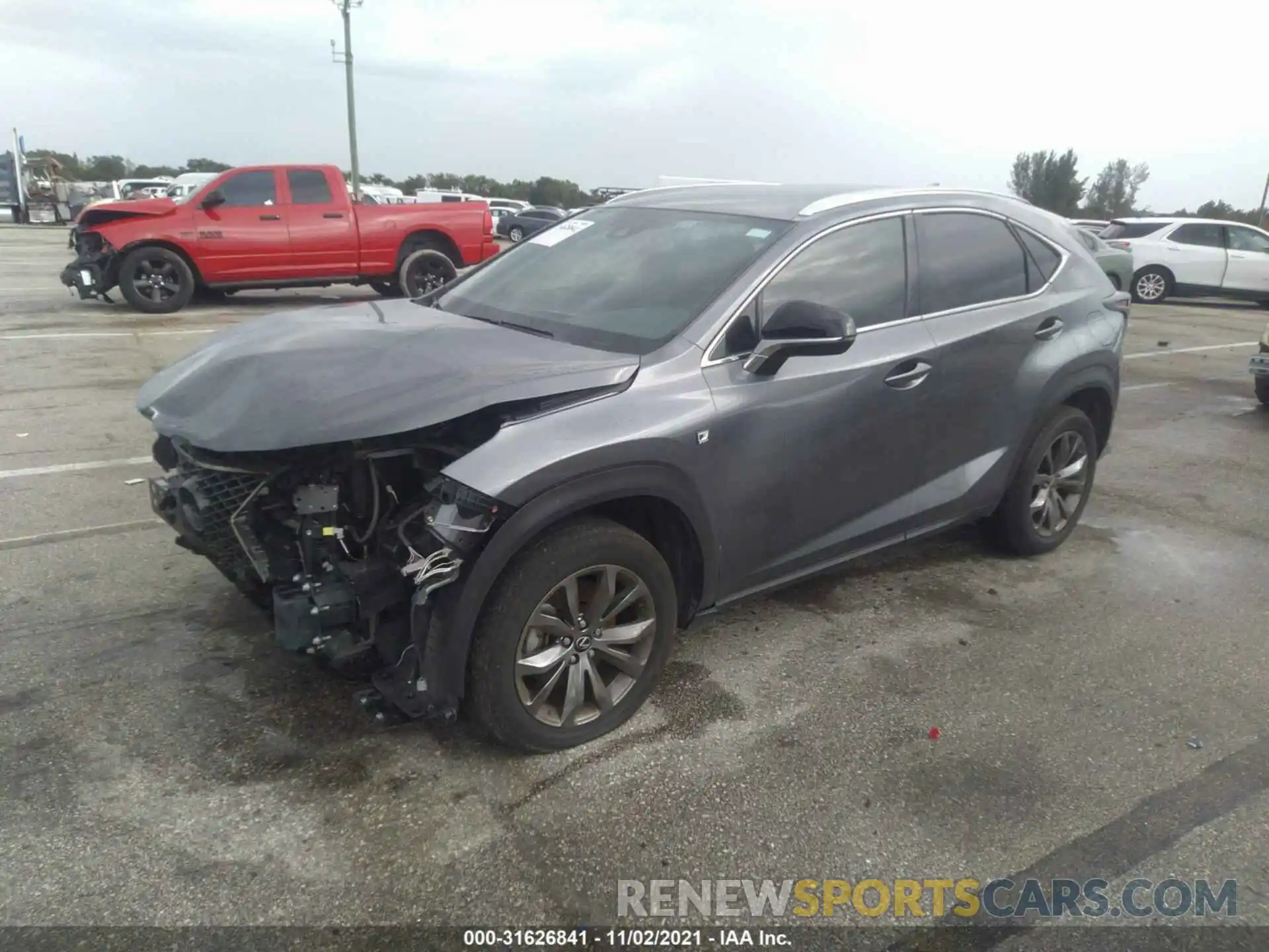 2 Фотография поврежденного автомобиля JTJJARBZ7L2175837 LEXUS NX 2020