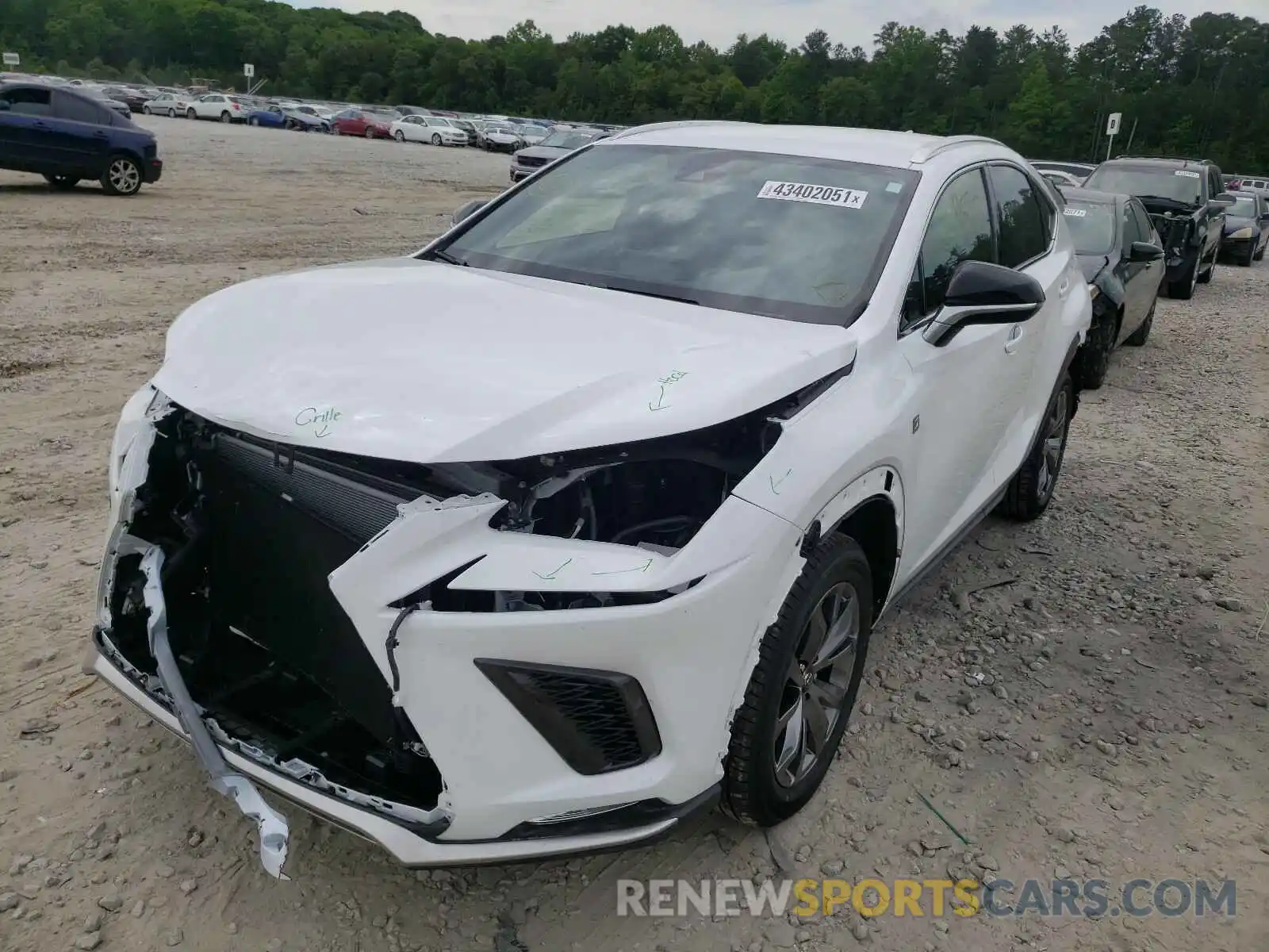 2 Photograph of a damaged car JTJJARBZ8L2175670 LEXUS NX 2020