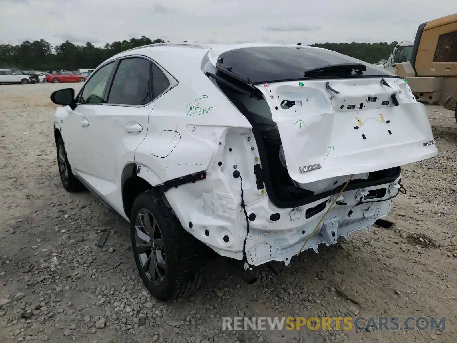 3 Фотография поврежденного автомобиля JTJJARBZ8L2175670 LEXUS NX 2020