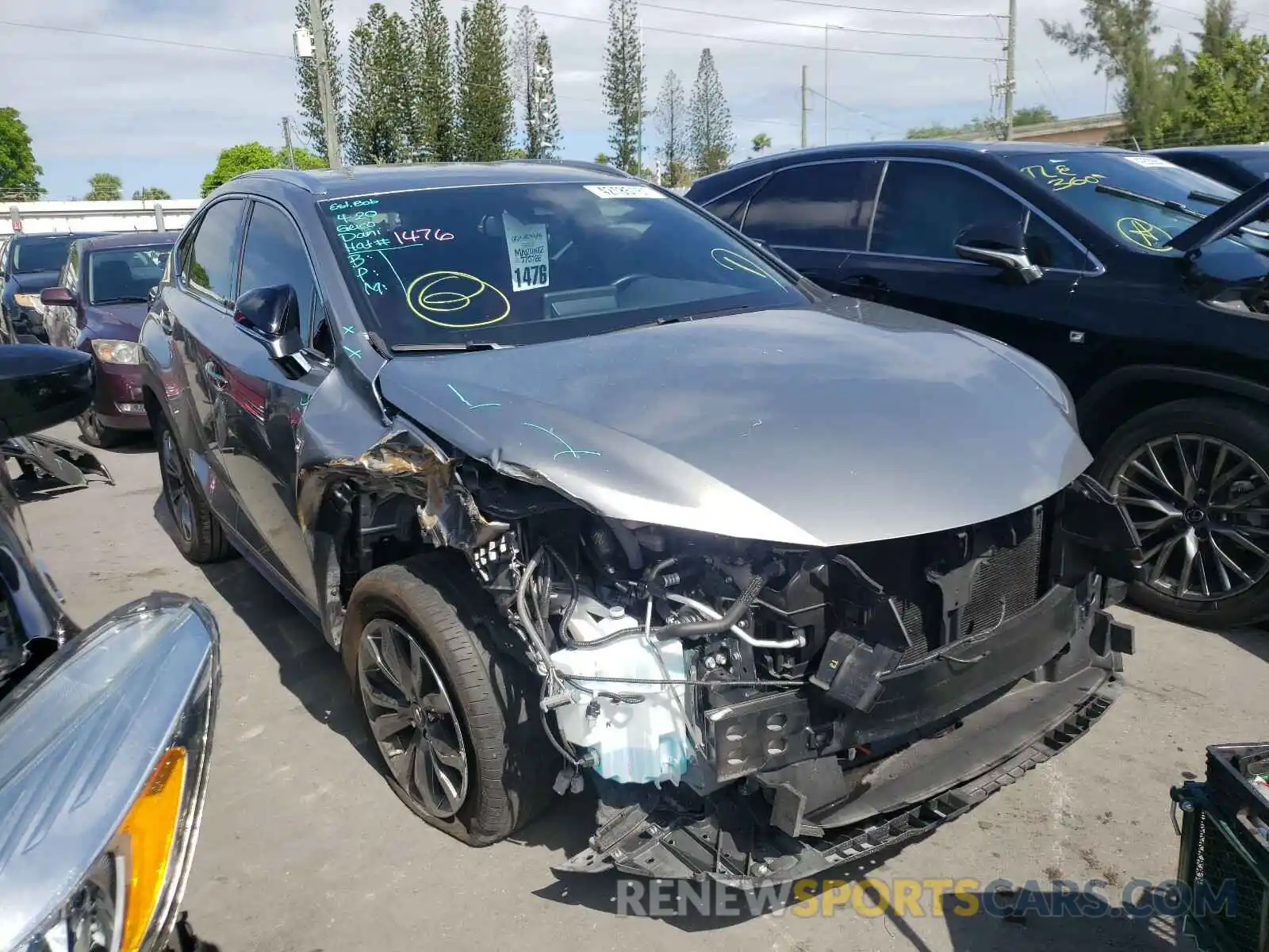 1 Photograph of a damaged car JTJJARBZ9L2175614 LEXUS NX 2020