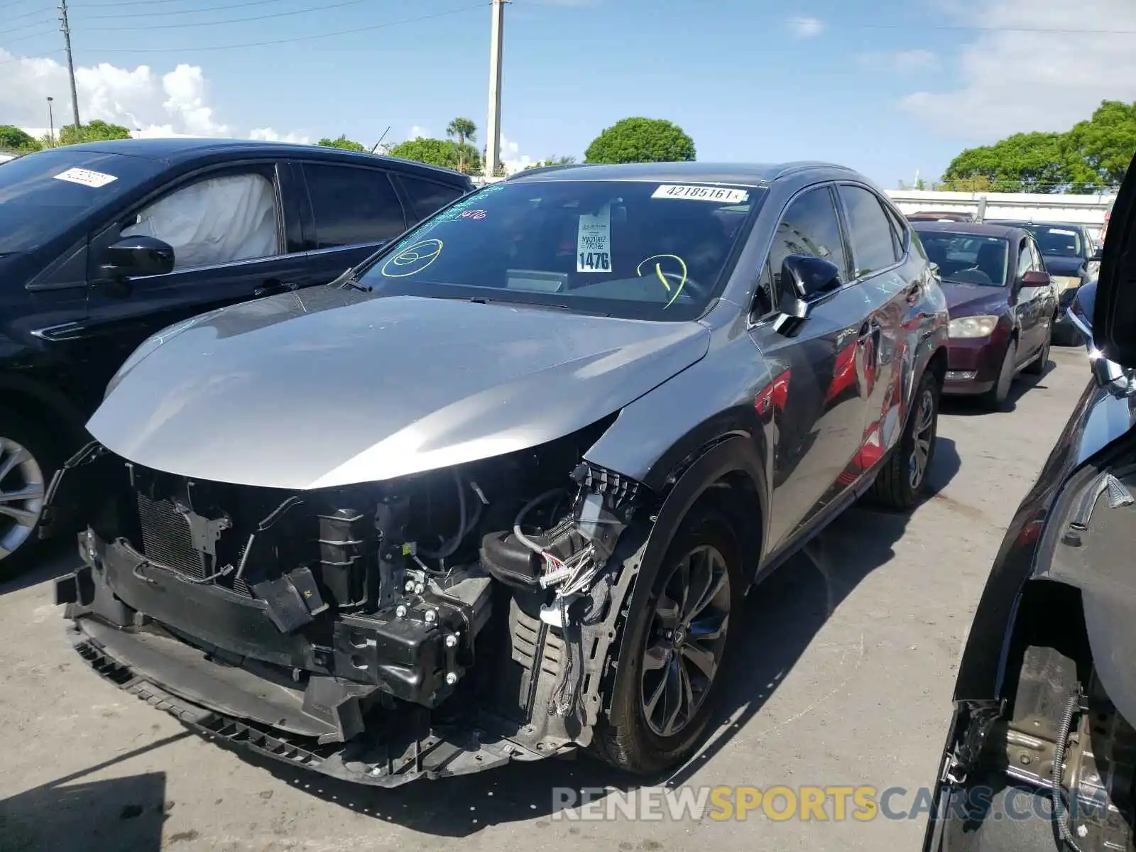 2 Photograph of a damaged car JTJJARBZ9L2175614 LEXUS NX 2020