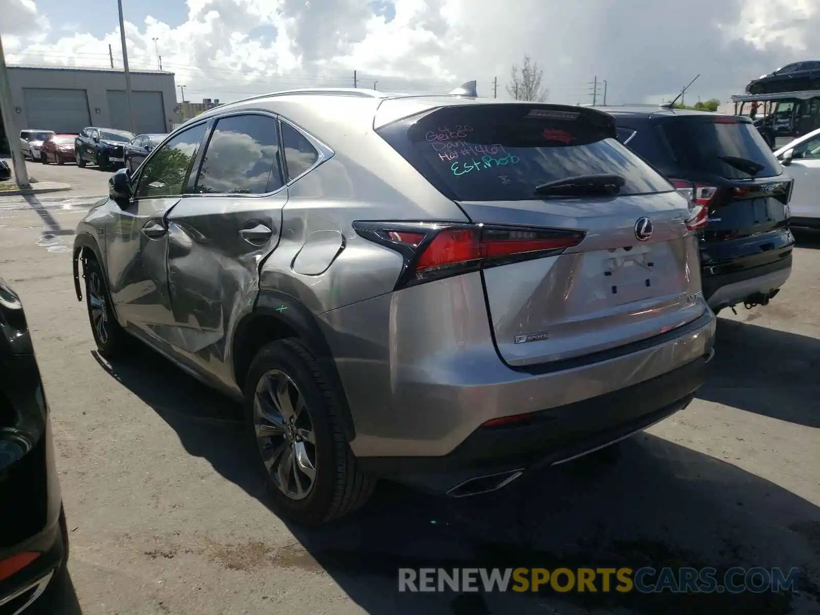 3 Фотография поврежденного автомобиля JTJJARBZ9L2175614 LEXUS NX 2020