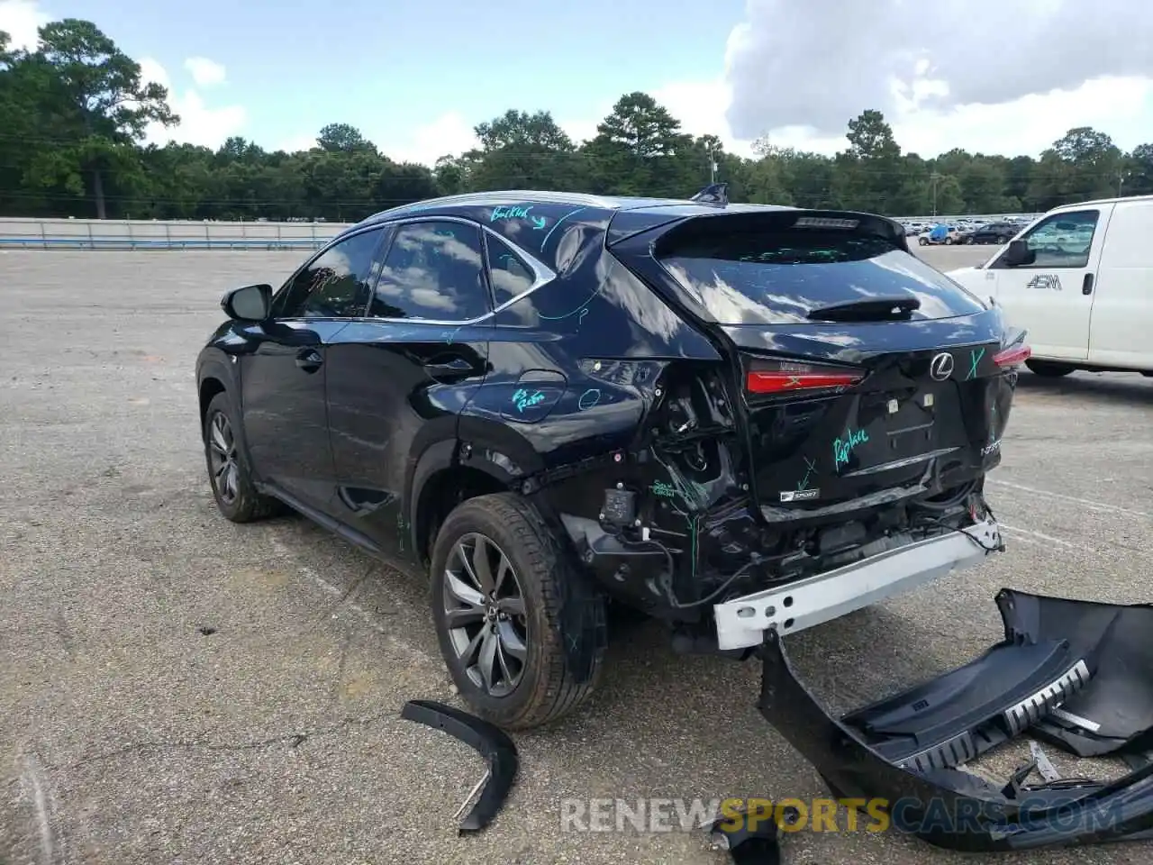 3 Photograph of a damaged car JTJSARBZ0L5000543 LEXUS NX 2020