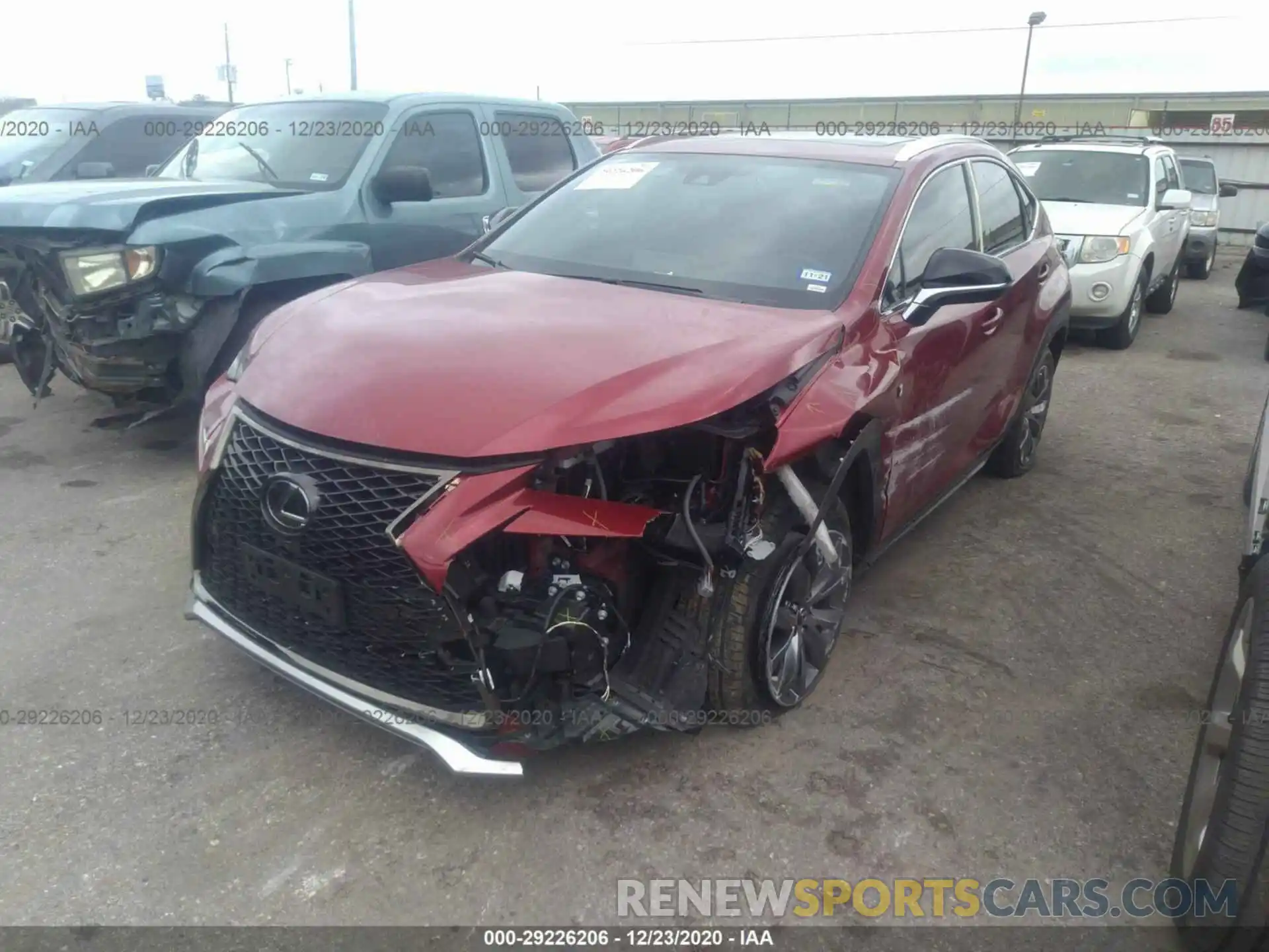 2 Фотография поврежденного автомобиля JTJSARBZ0L5002258 LEXUS NX 2020