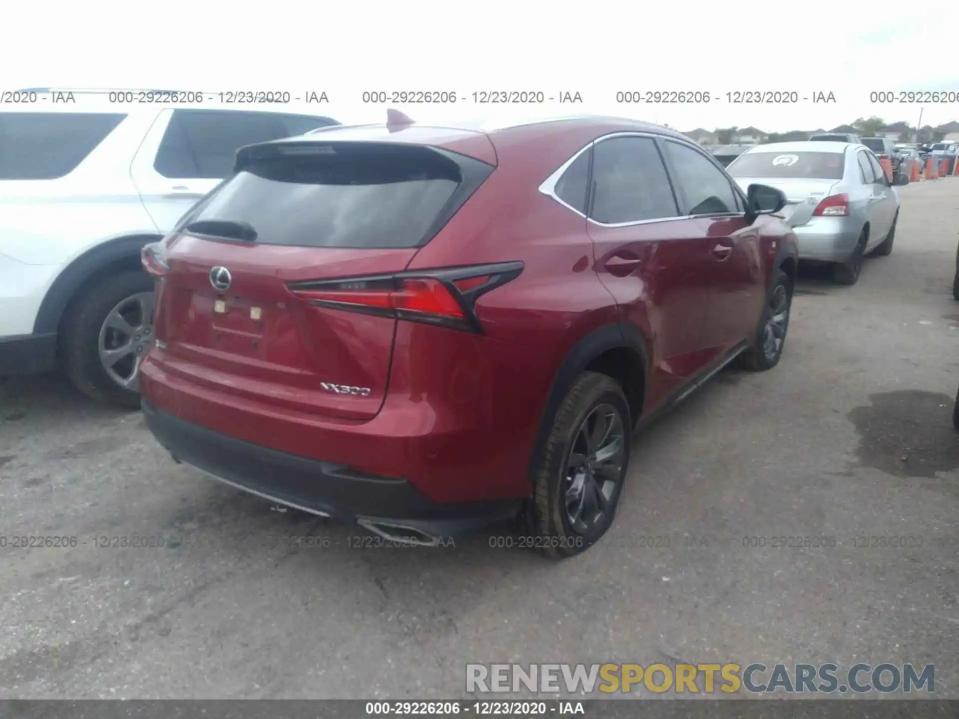 4 Фотография поврежденного автомобиля JTJSARBZ0L5002258 LEXUS NX 2020