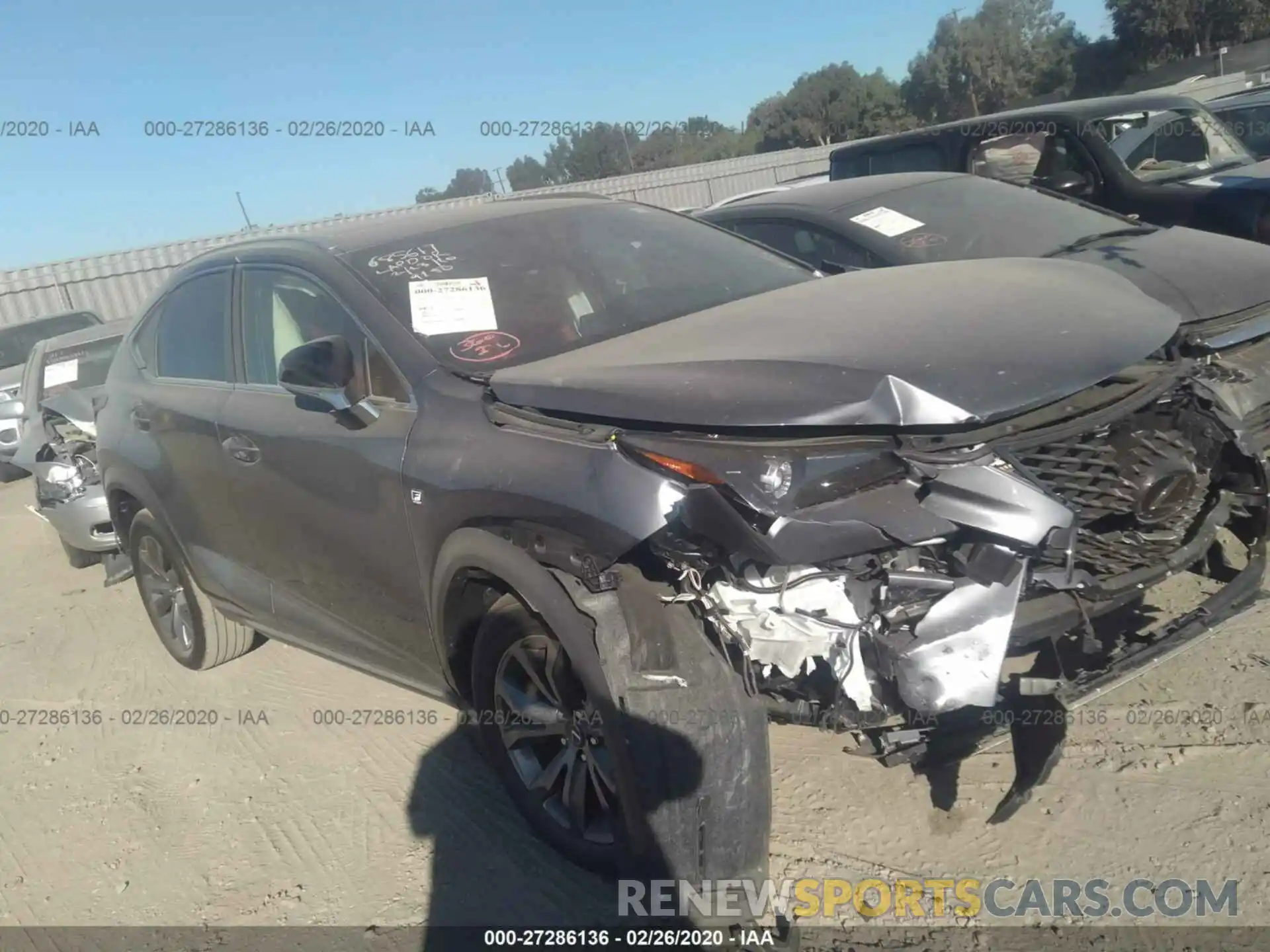 1 Photograph of a damaged car JTJSARBZ0L5006746 LEXUS NX 2020