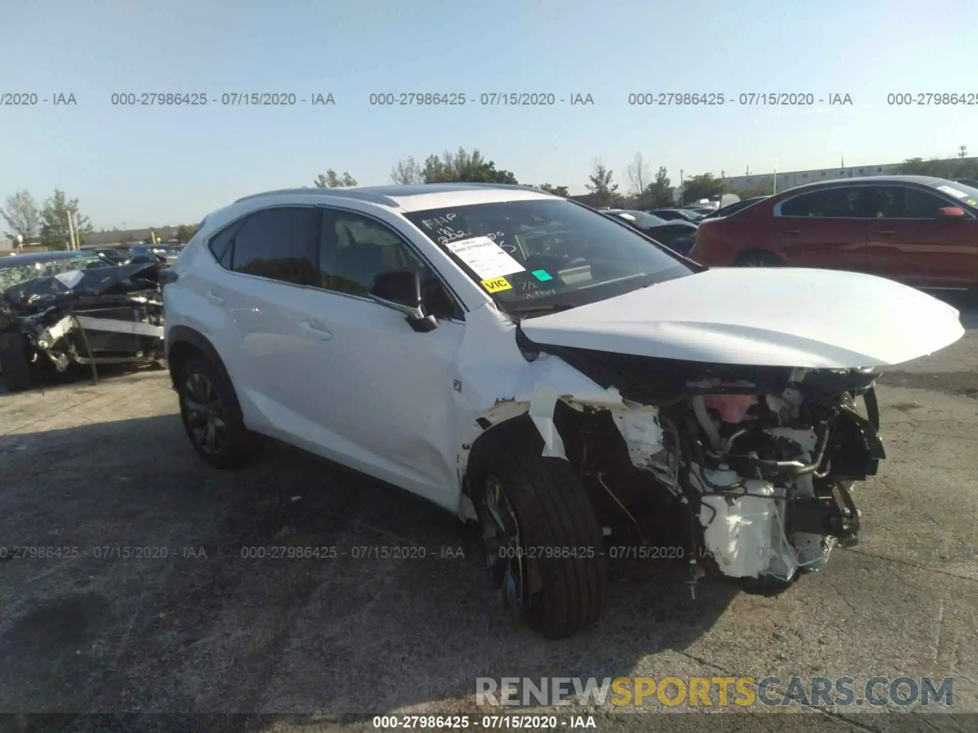 1 Photograph of a damaged car JTJSARBZ0L5015625 LEXUS NX 2020