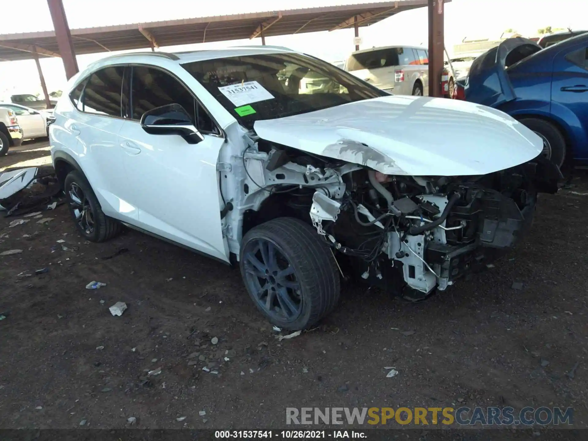 1 Photograph of a damaged car JTJSARBZ1L2159539 LEXUS NX 2020