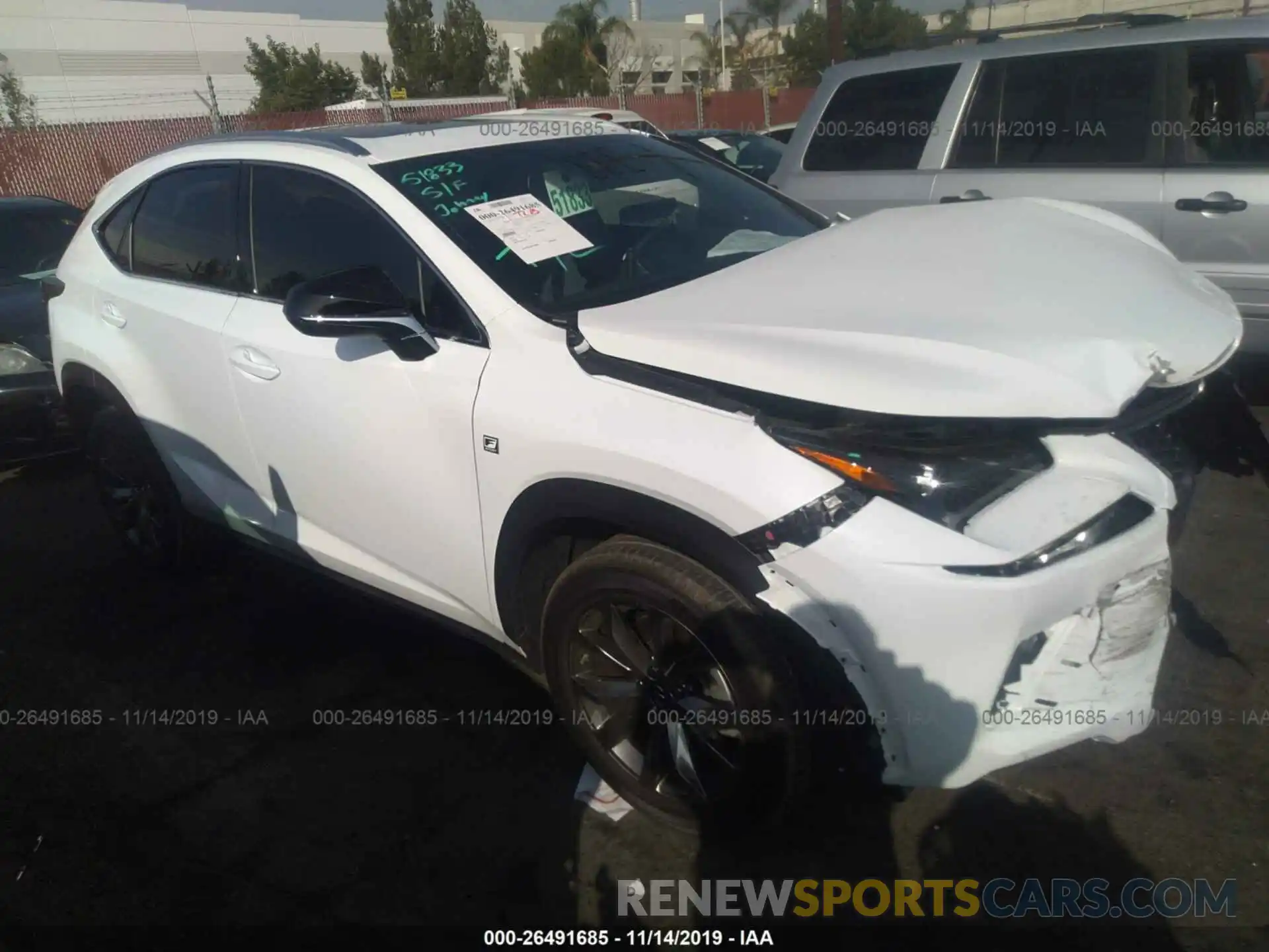 1 Photograph of a damaged car JTJSARBZ1L5000261 LEXUS NX 2020