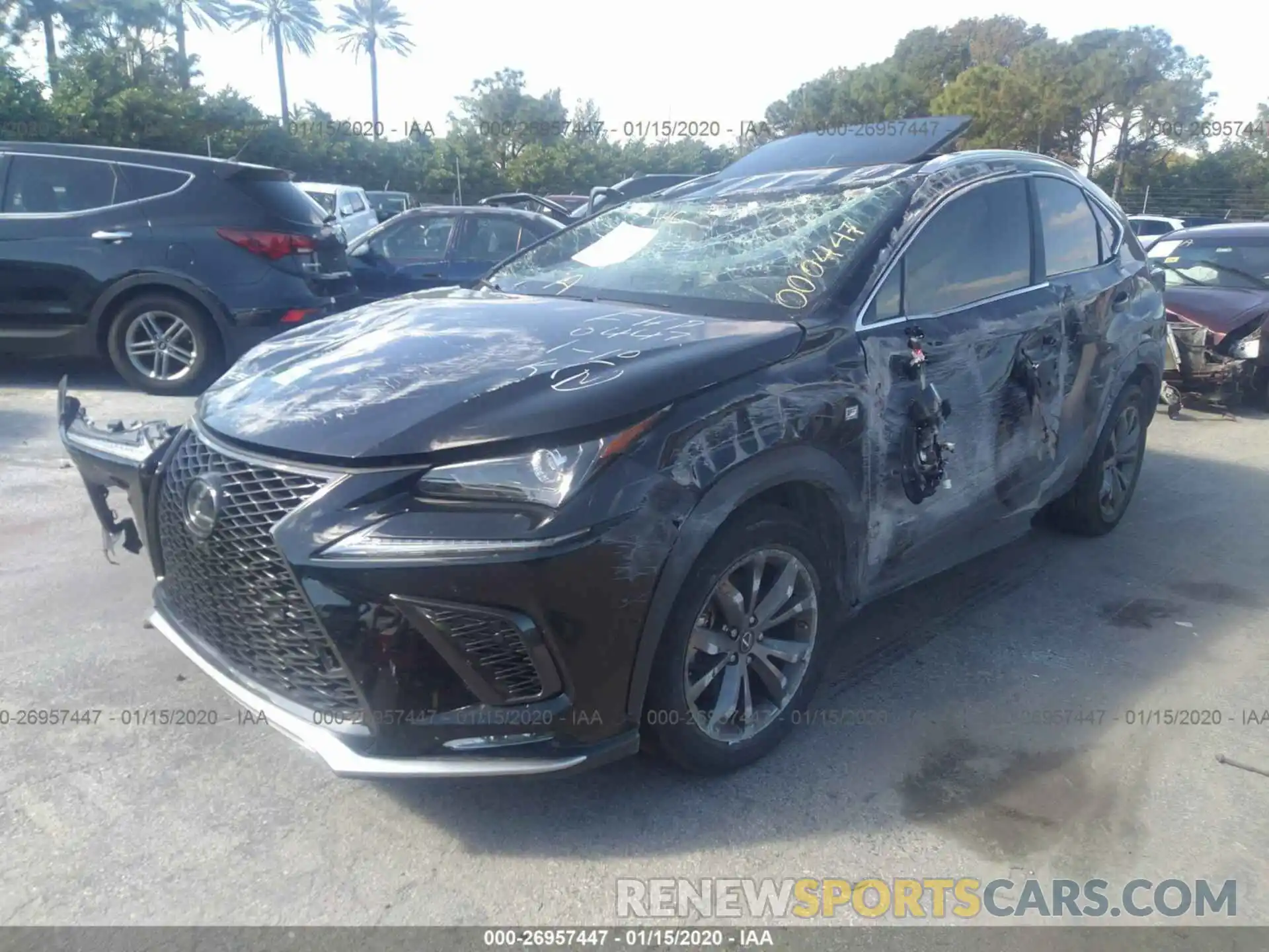 2 Photograph of a damaged car JTJSARBZ4L5000447 LEXUS NX 2020