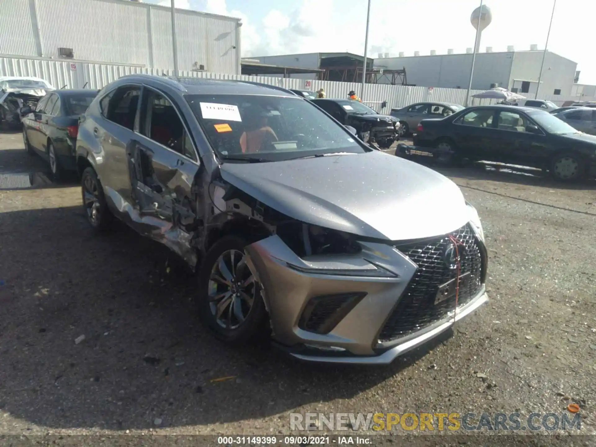 1 Photograph of a damaged car JTJSARBZ4L5012646 LEXUS NX 2020