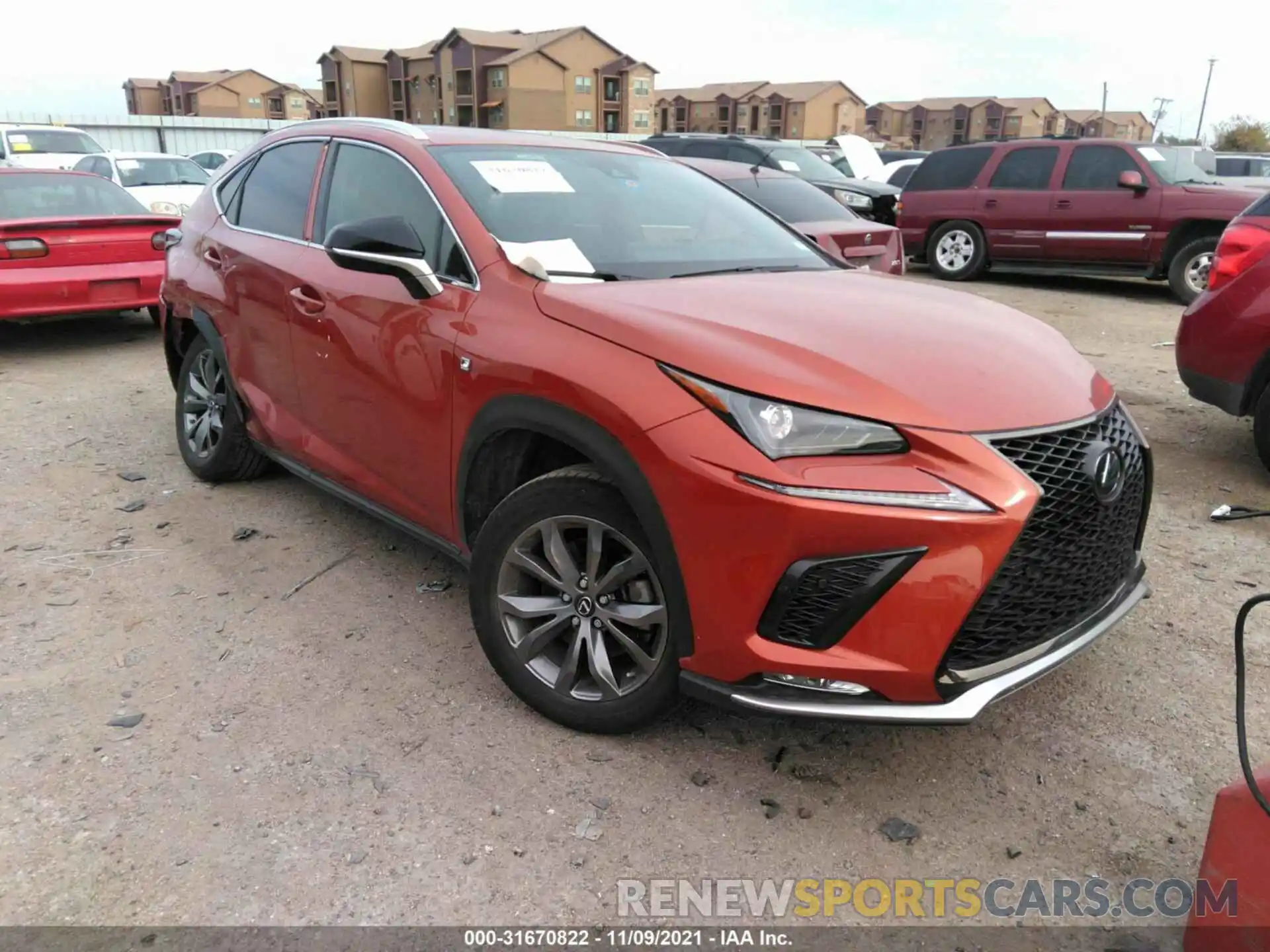 1 Photograph of a damaged car JTJSARBZ5L2165022 LEXUS NX 2020