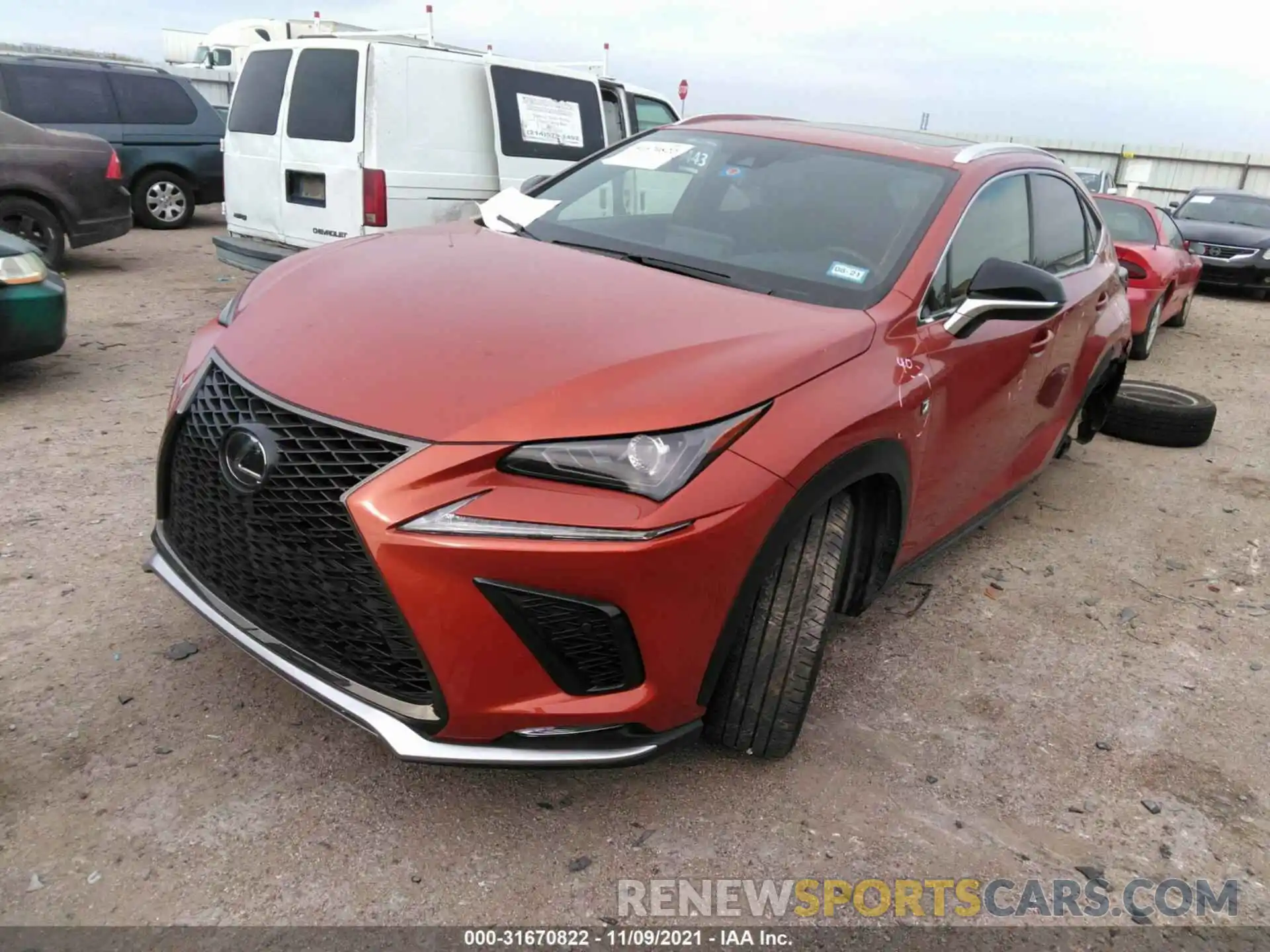 2 Фотография поврежденного автомобиля JTJSARBZ5L2165022 LEXUS NX 2020