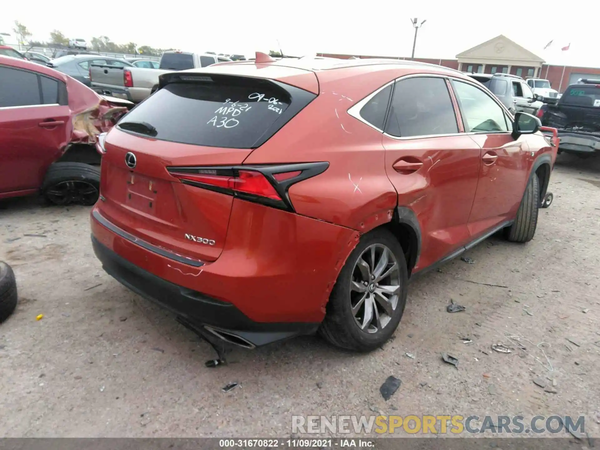 4 Фотография поврежденного автомобиля JTJSARBZ5L2165022 LEXUS NX 2020