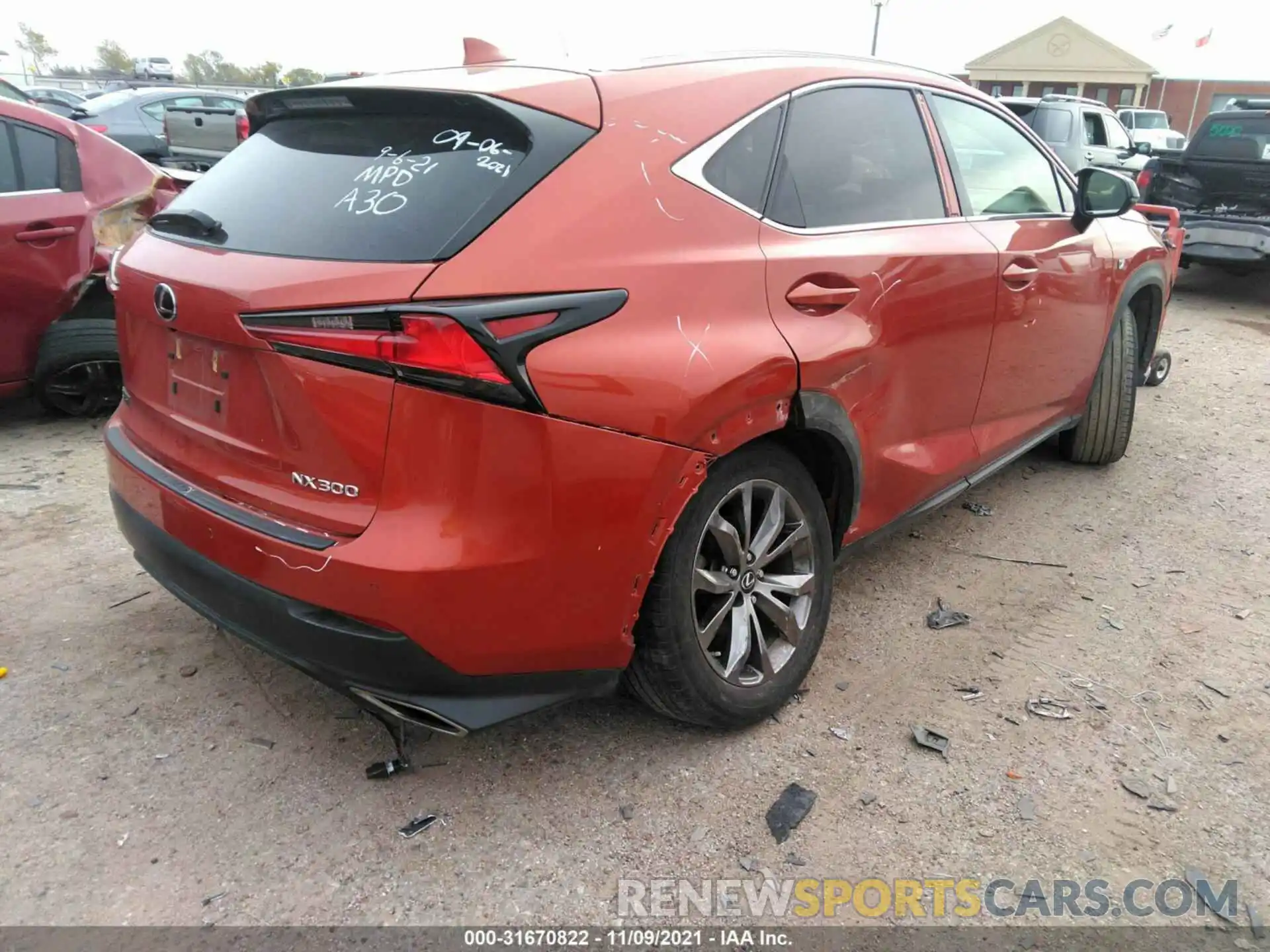 6 Фотография поврежденного автомобиля JTJSARBZ5L2165022 LEXUS NX 2020