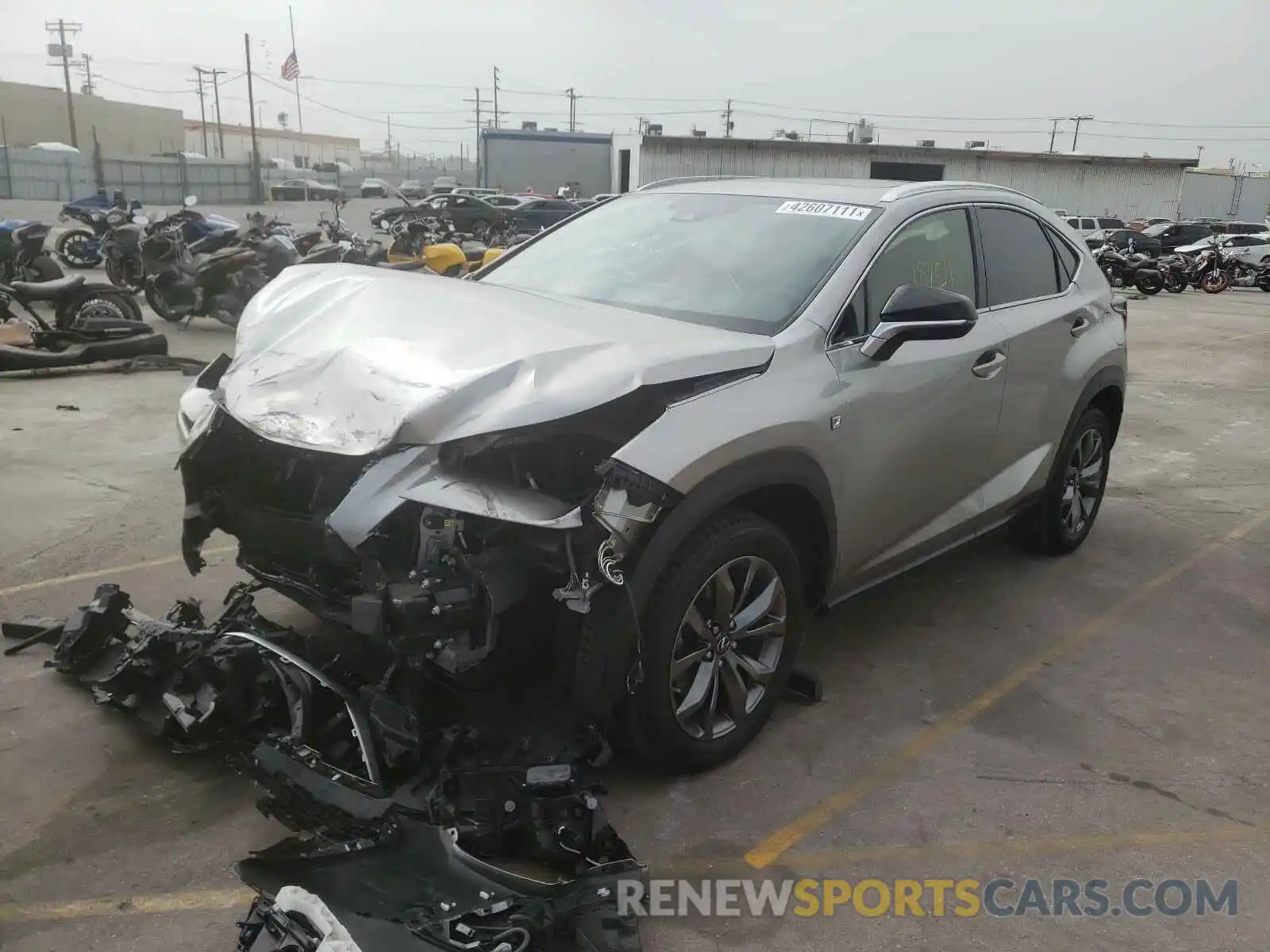 2 Фотография поврежденного автомобиля JTJSARBZ8L2160168 LEXUS NX 2020