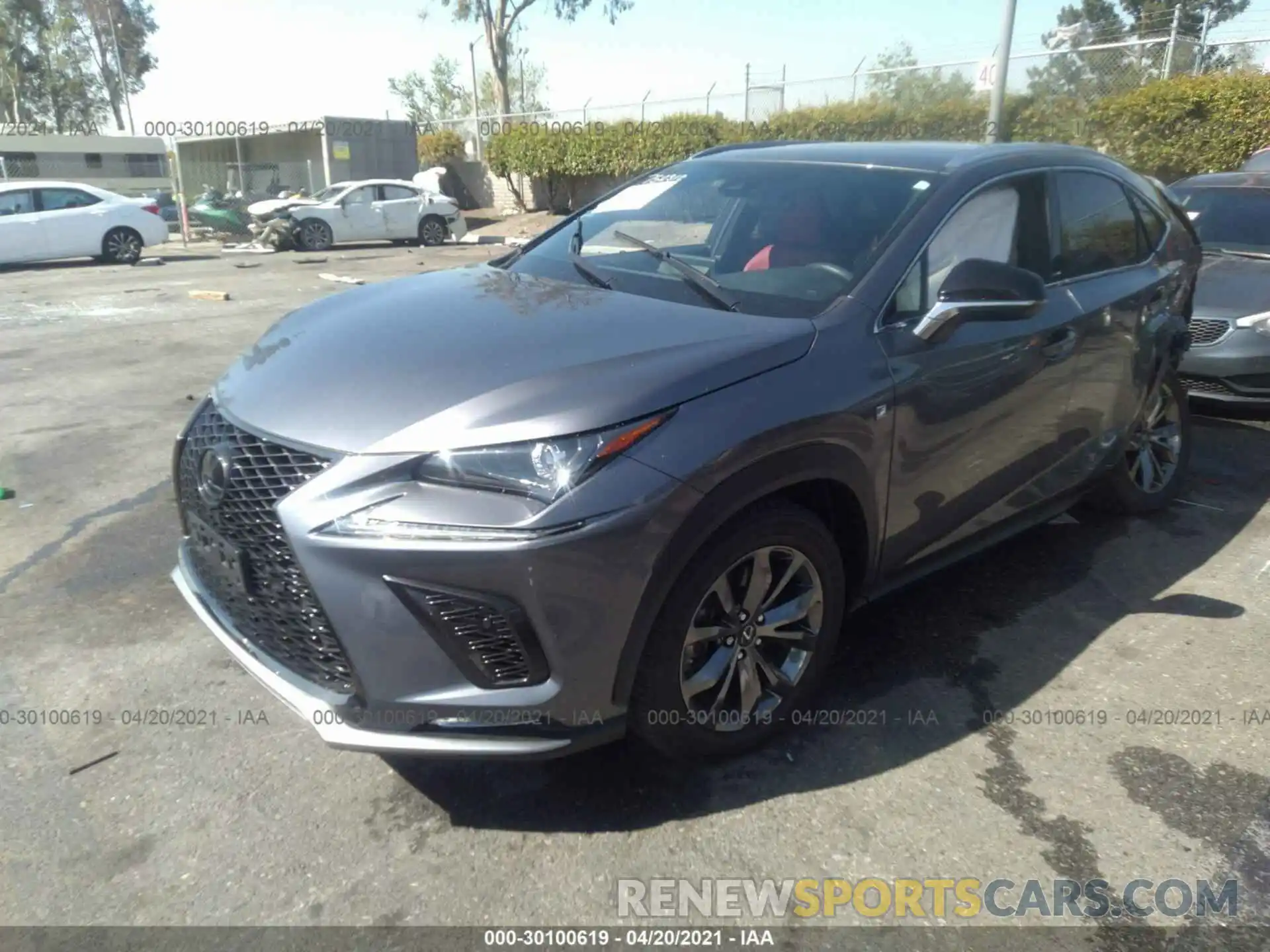 2 Фотография поврежденного автомобиля JTJSARBZ8L2161191 LEXUS NX 2020