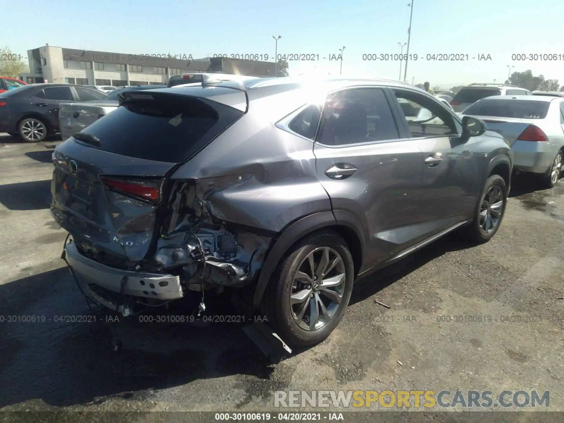 4 Фотография поврежденного автомобиля JTJSARBZ8L2161191 LEXUS NX 2020