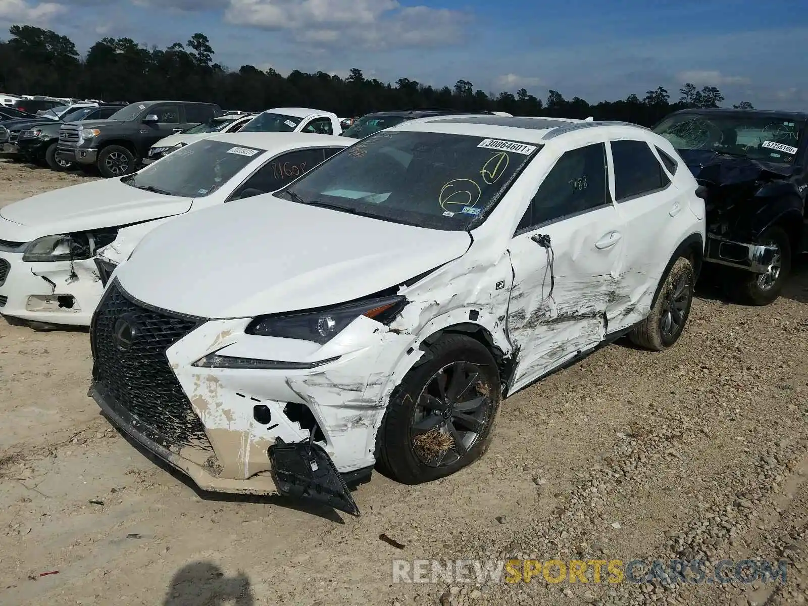 2 Photograph of a damaged car JTJSARBZ8L5017512 LEXUS NX 2020