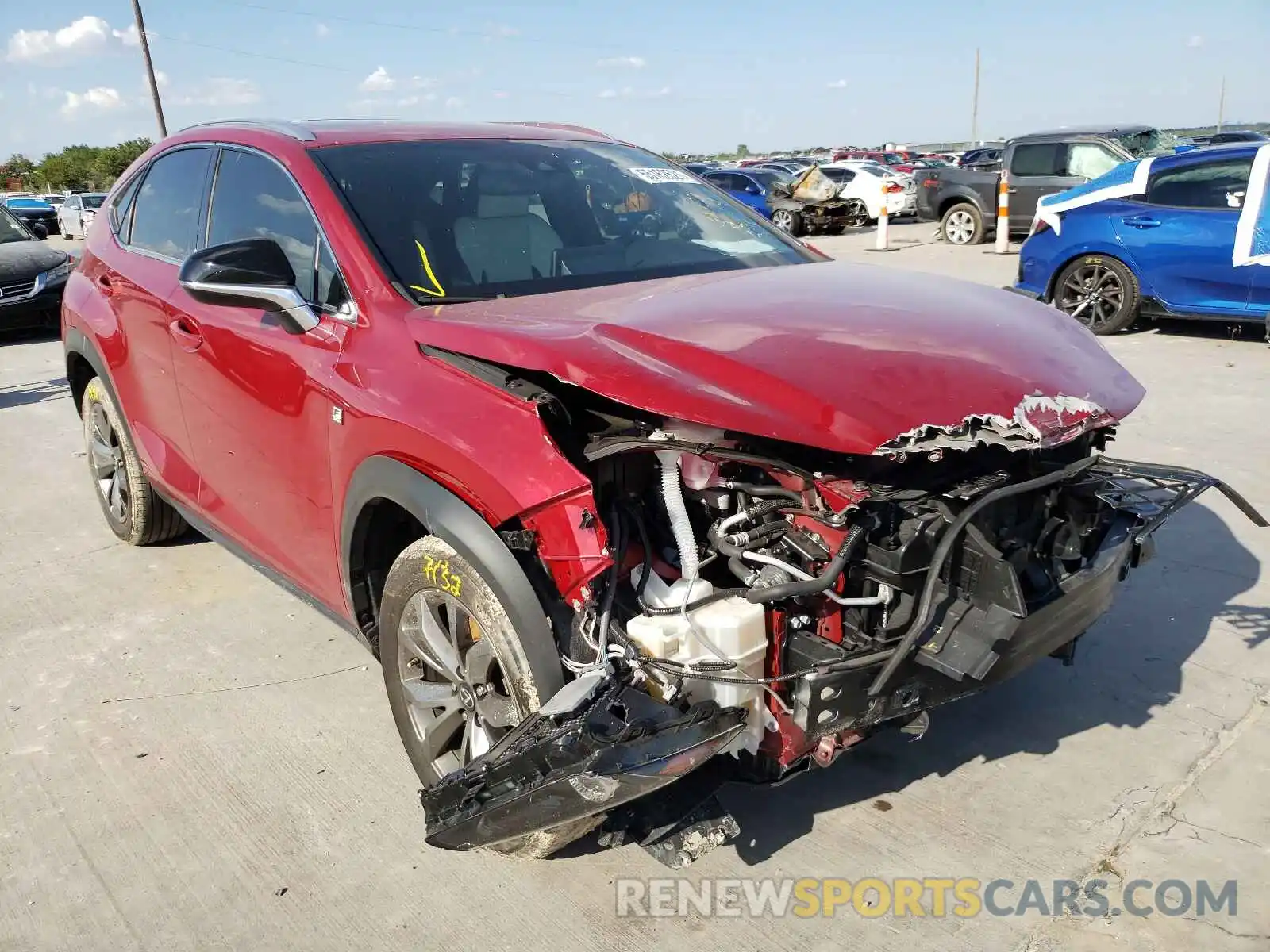 1 Photograph of a damaged car JTJSARBZXL2160396 LEXUS NX 2020