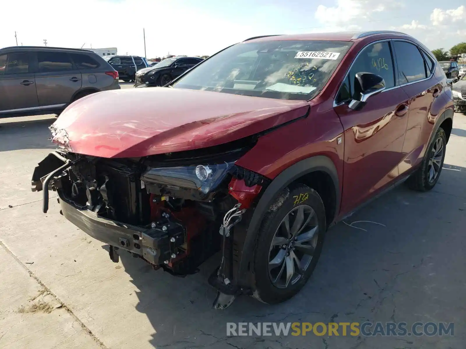 2 Photograph of a damaged car JTJSARBZXL2160396 LEXUS NX 2020