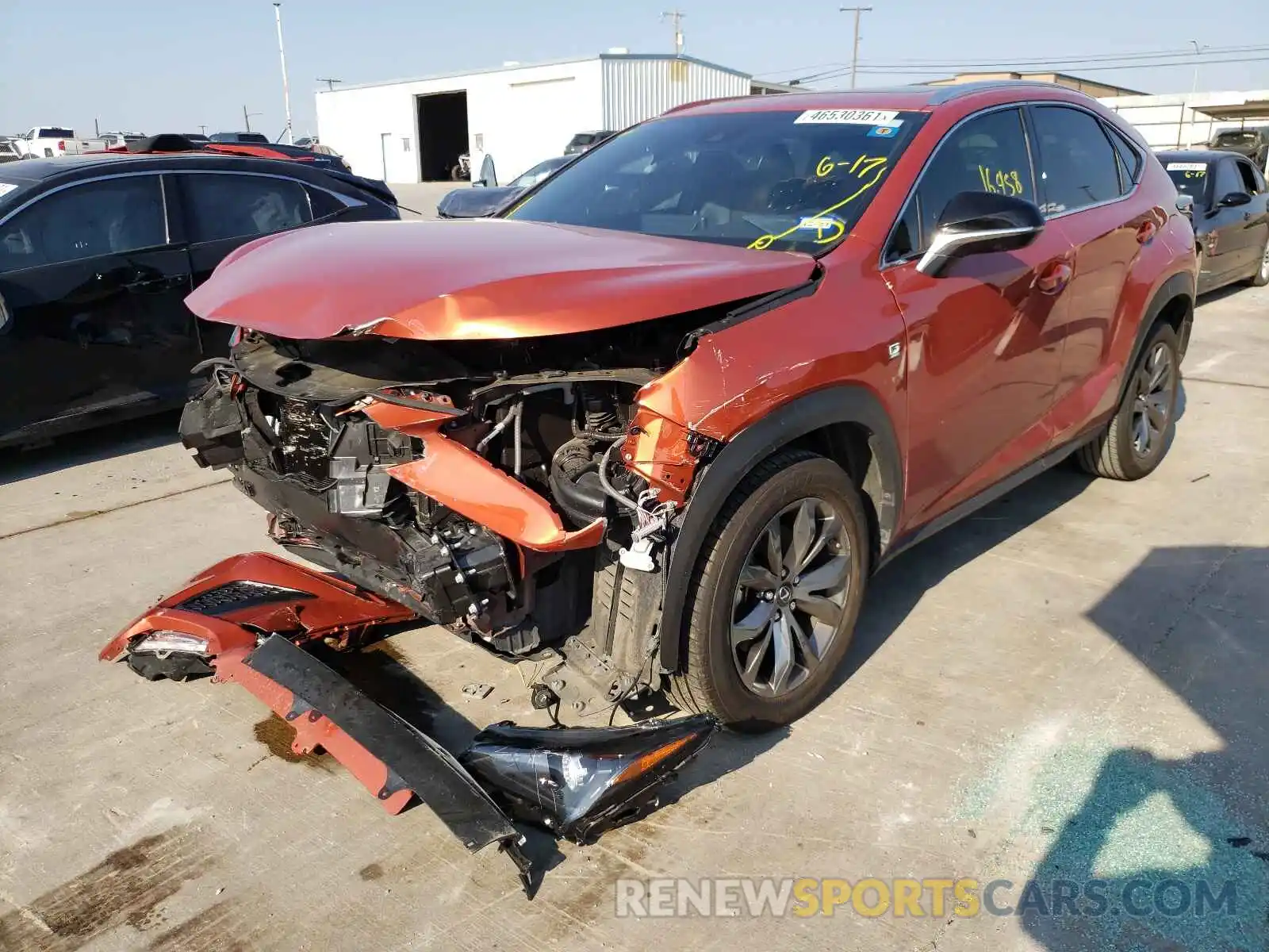 2 Photograph of a damaged car JTJSARBZXL2164044 LEXUS NX 2020