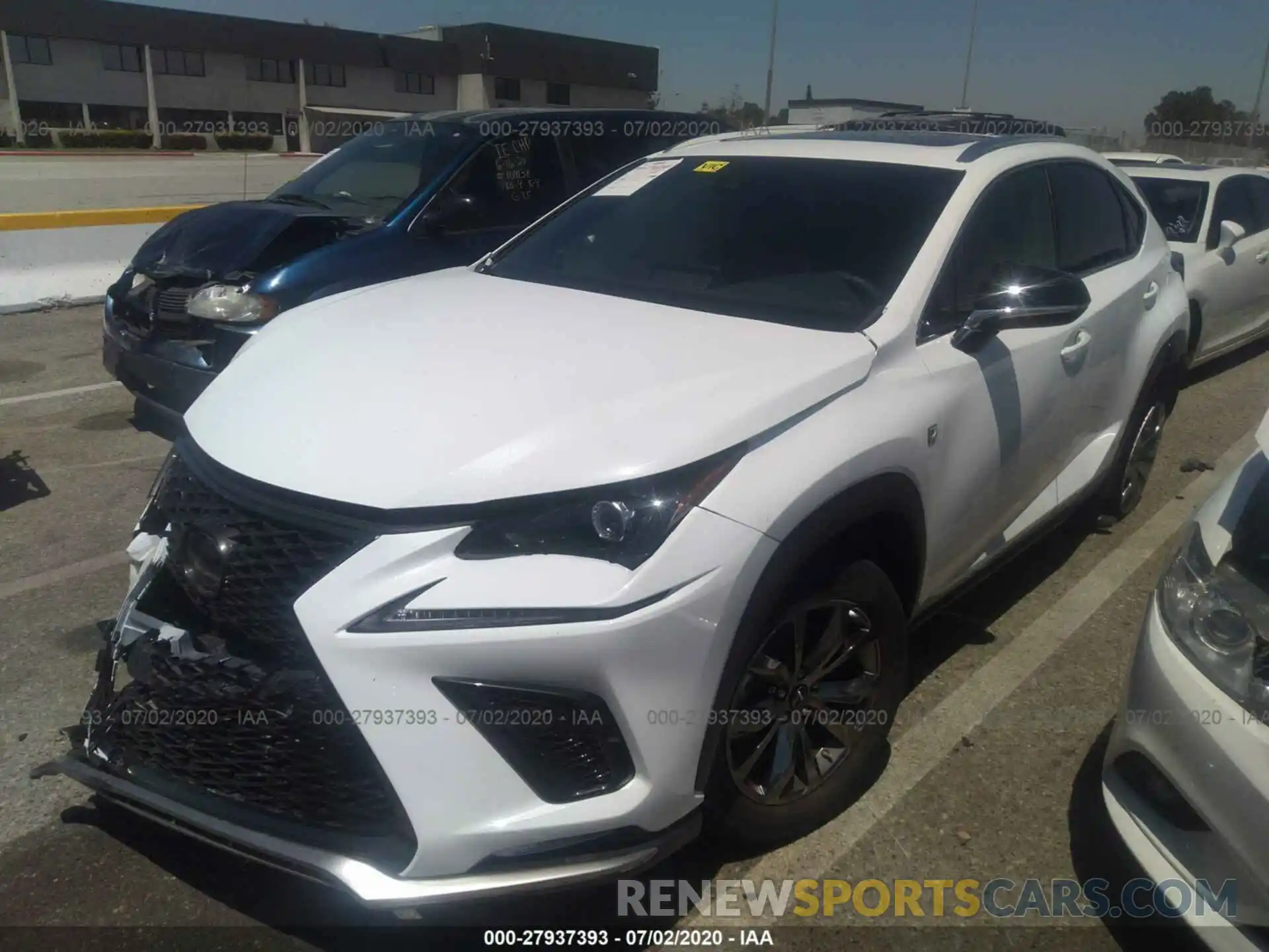 2 Фотография поврежденного автомобиля JTJSARBZXL5011307 LEXUS NX 2020