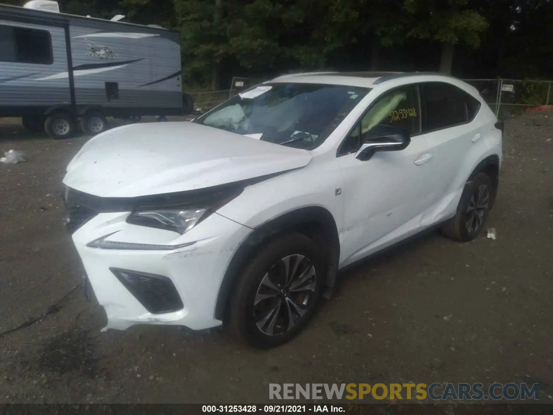 2 Фотография поврежденного автомобиля JTJSARDZ0L5010597 LEXUS NX 2020