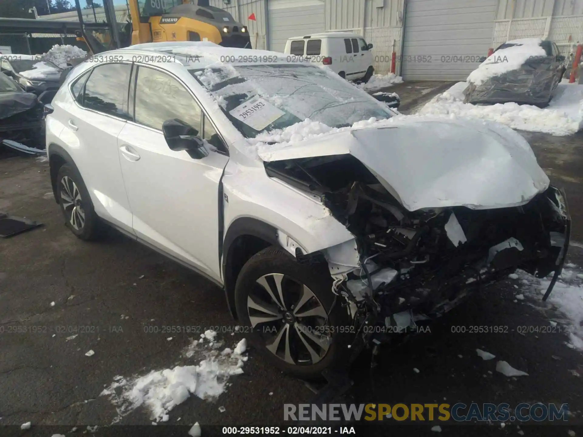 1 Photograph of a damaged car JTJSARDZ2L5012447 LEXUS NX 2020