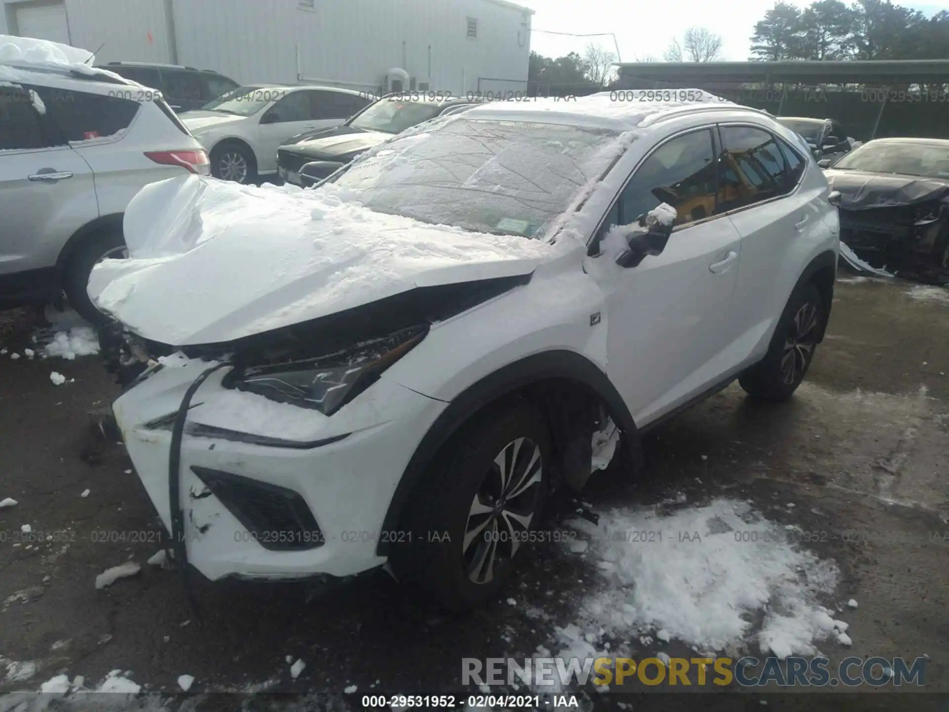 2 Фотография поврежденного автомобиля JTJSARDZ2L5012447 LEXUS NX 2020