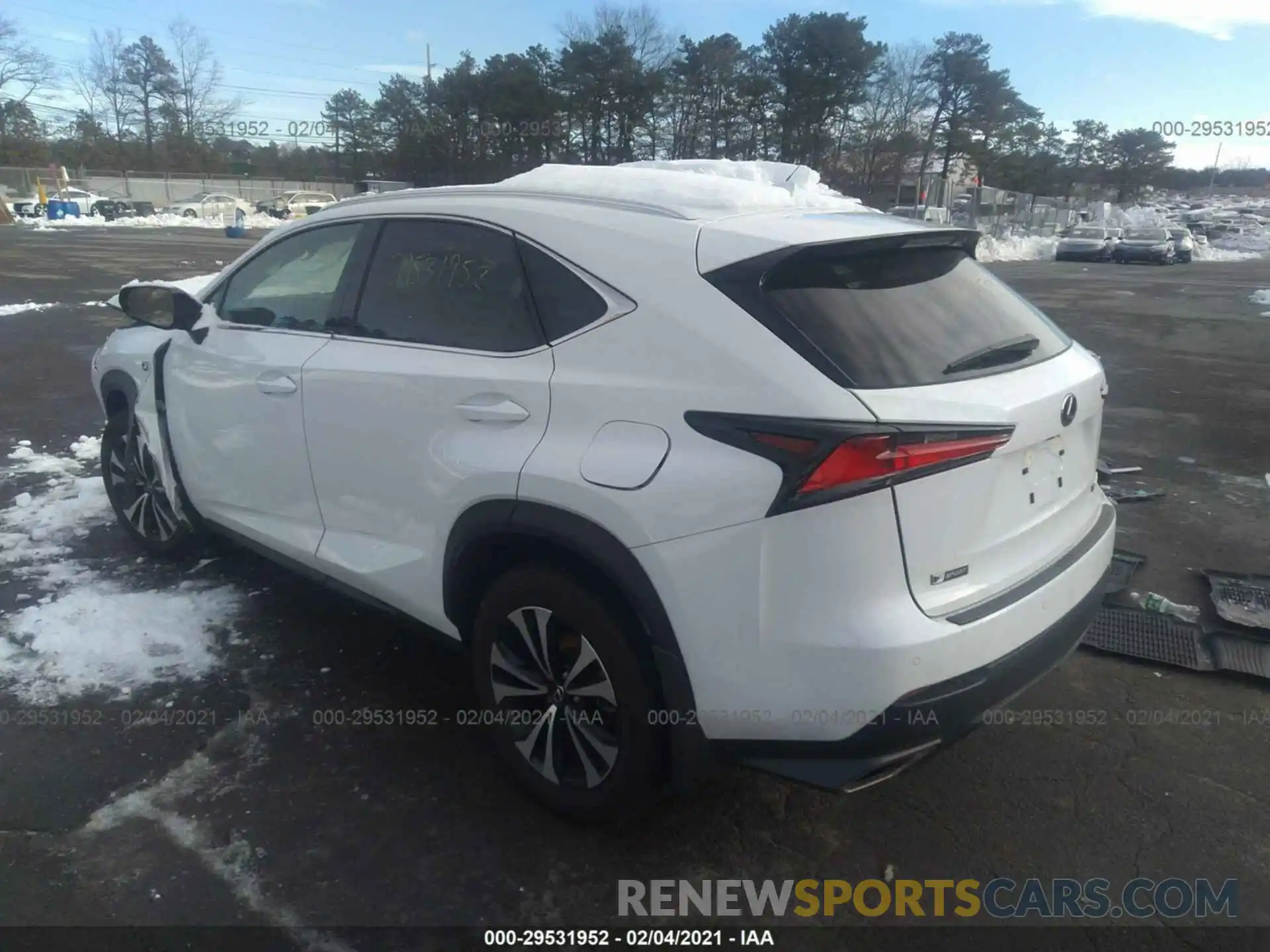 3 Фотография поврежденного автомобиля JTJSARDZ2L5012447 LEXUS NX 2020