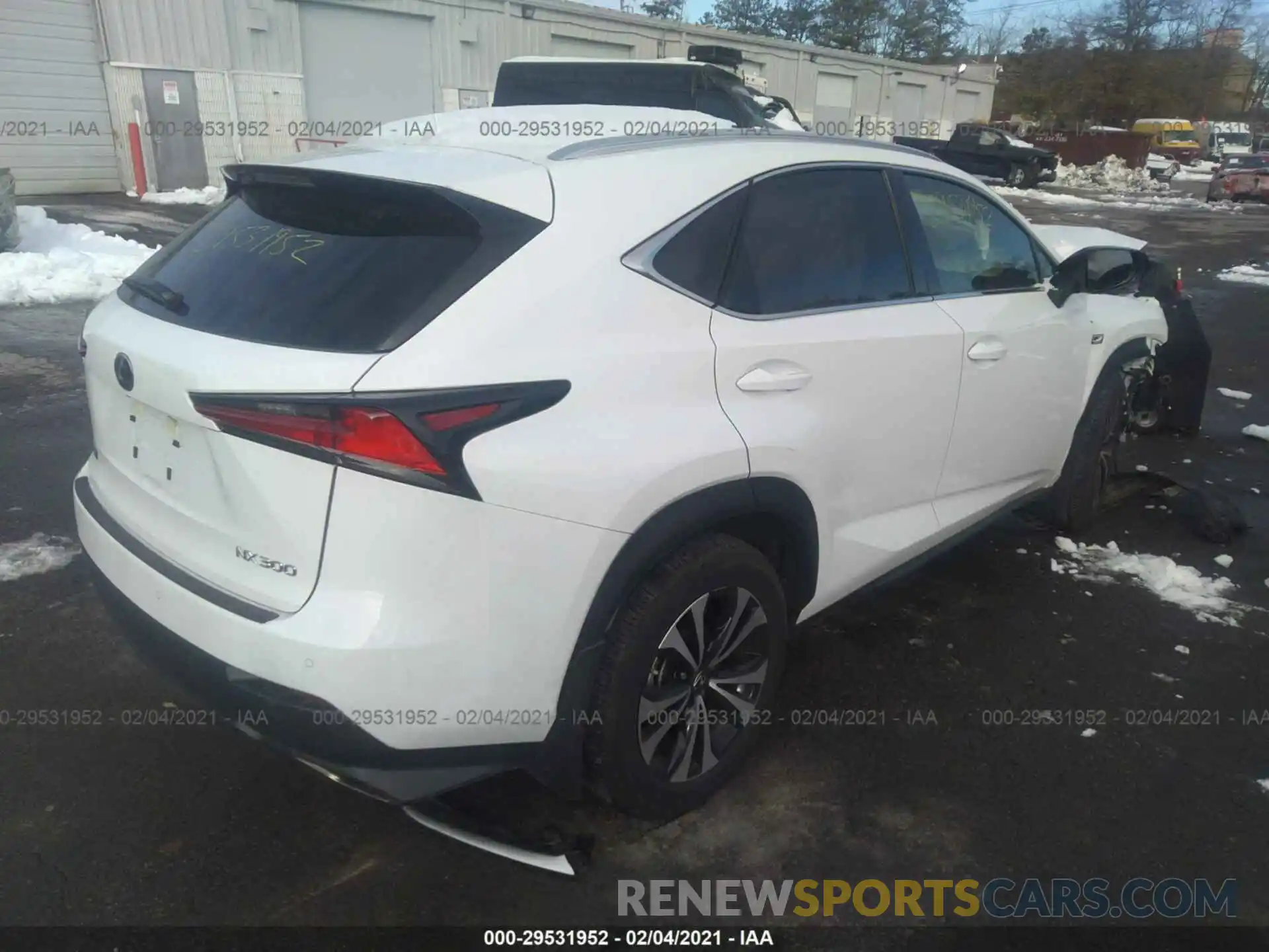 4 Фотография поврежденного автомобиля JTJSARDZ2L5012447 LEXUS NX 2020