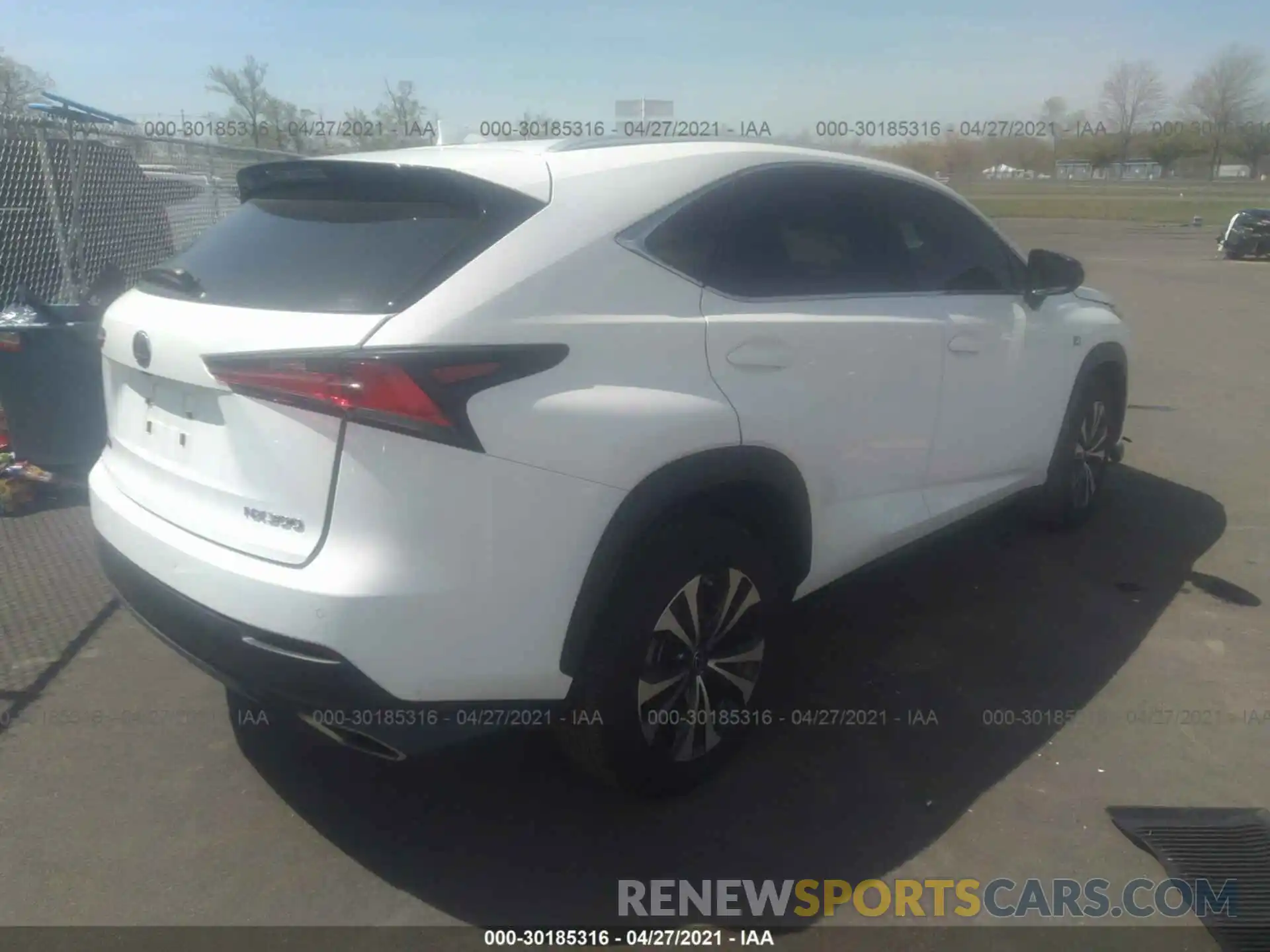 4 Фотография поврежденного автомобиля JTJSARDZ4L2231329 LEXUS NX 2020