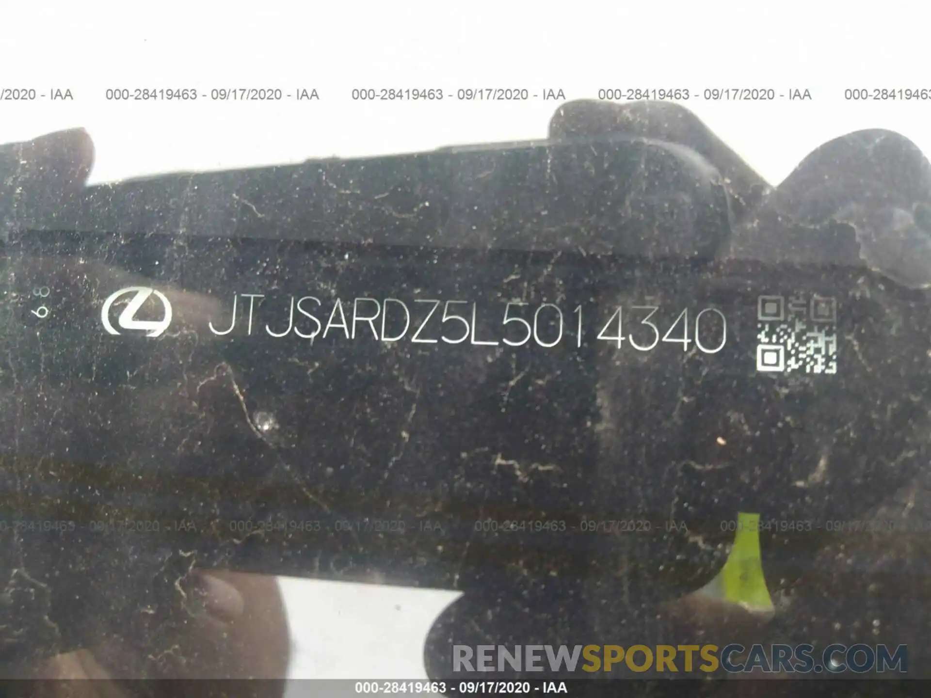 9 Фотография поврежденного автомобиля JTJSARDZ5L5014340 LEXUS NX 2020