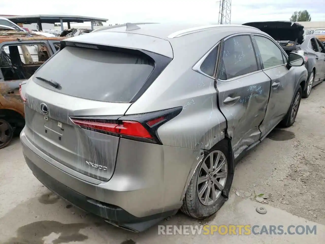 4 Фотография поврежденного автомобиля JTJDARBZ1M5035585 LEXUS NX 2021