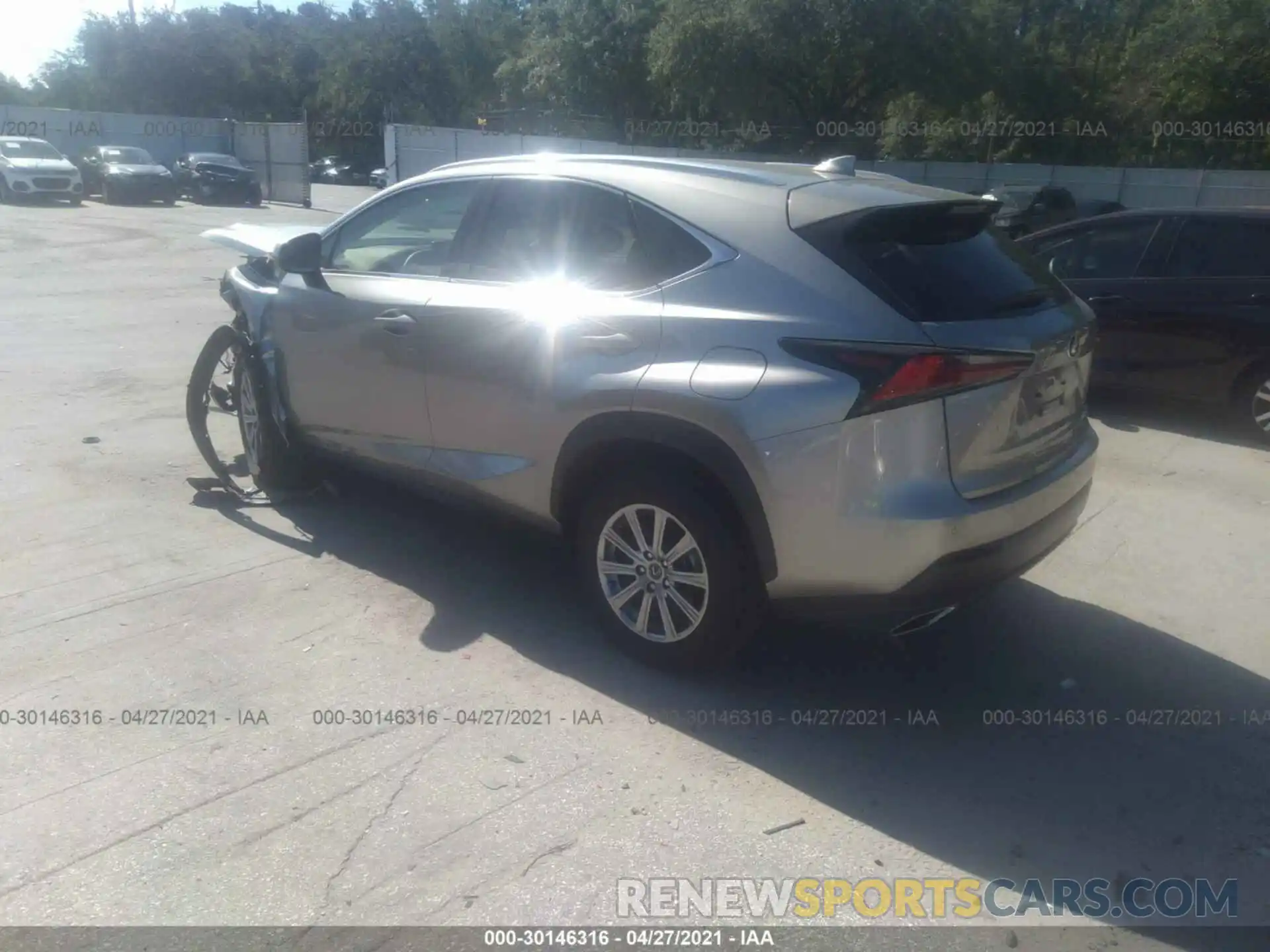 3 Photograph of a damaged car JTJDARBZ2M2186615 LEXUS NX 2021