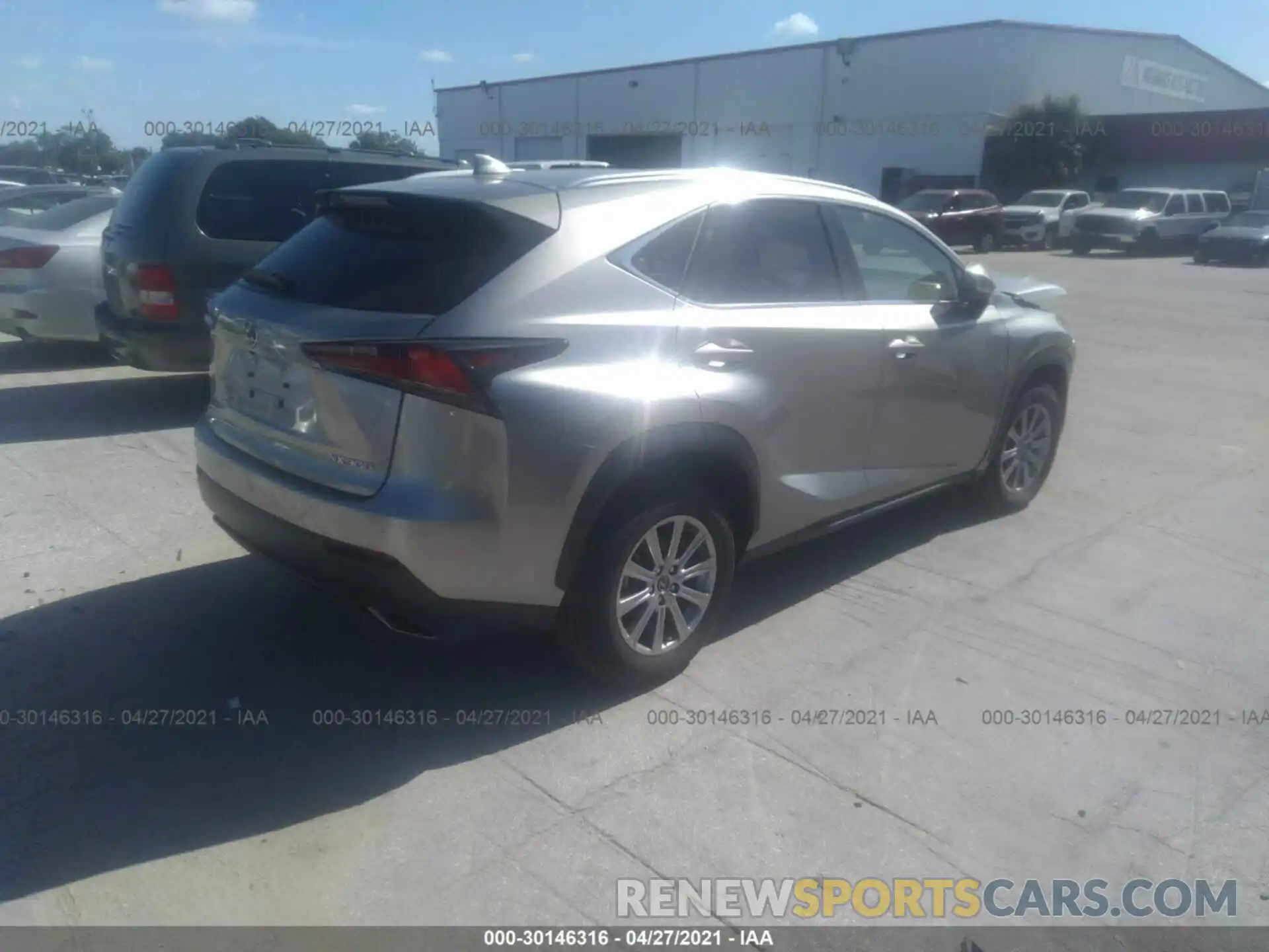 4 Фотография поврежденного автомобиля JTJDARBZ2M2186615 LEXUS NX 2021