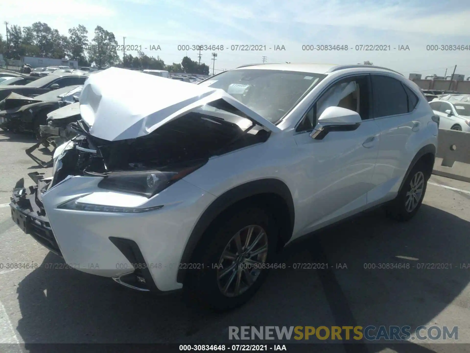 2 Фотография поврежденного автомобиля JTJDARBZ4M5025326 LEXUS NX 2021