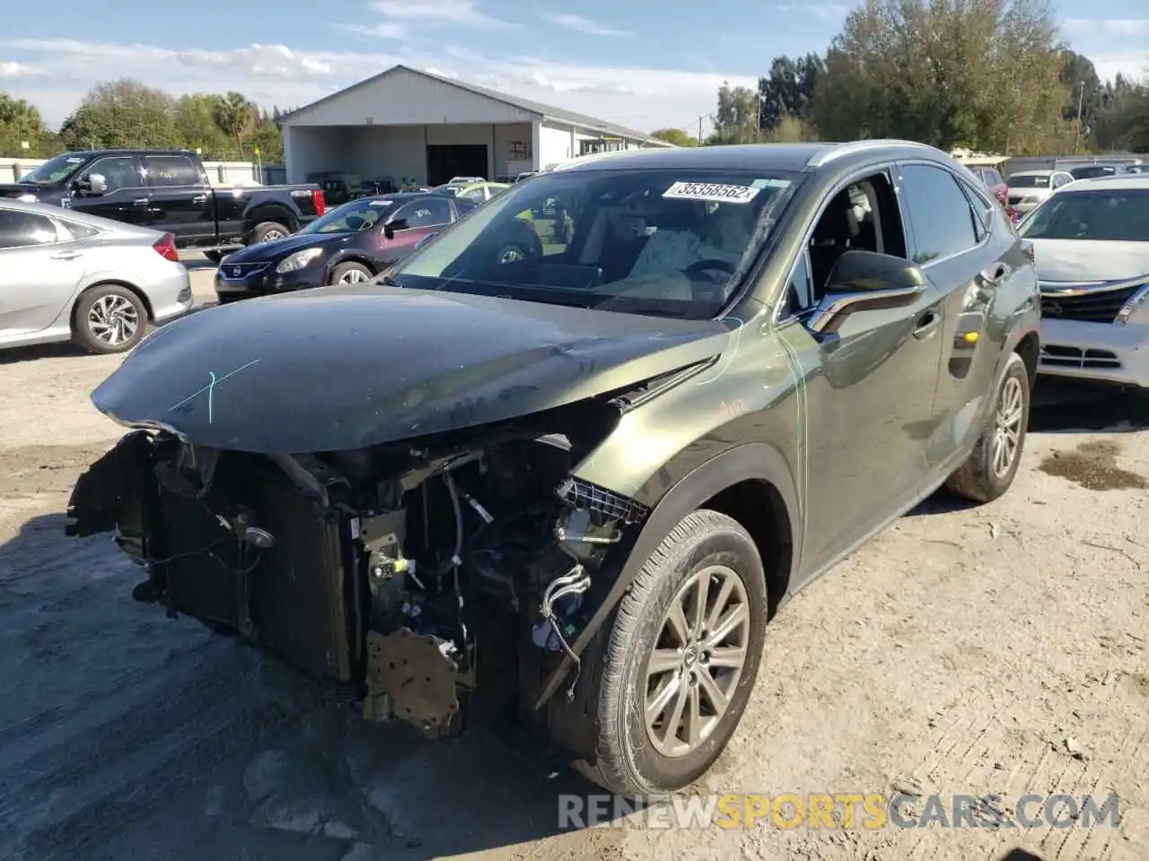 2 Фотография поврежденного автомобиля JTJDARBZ8M2181869 LEXUS NX 2021