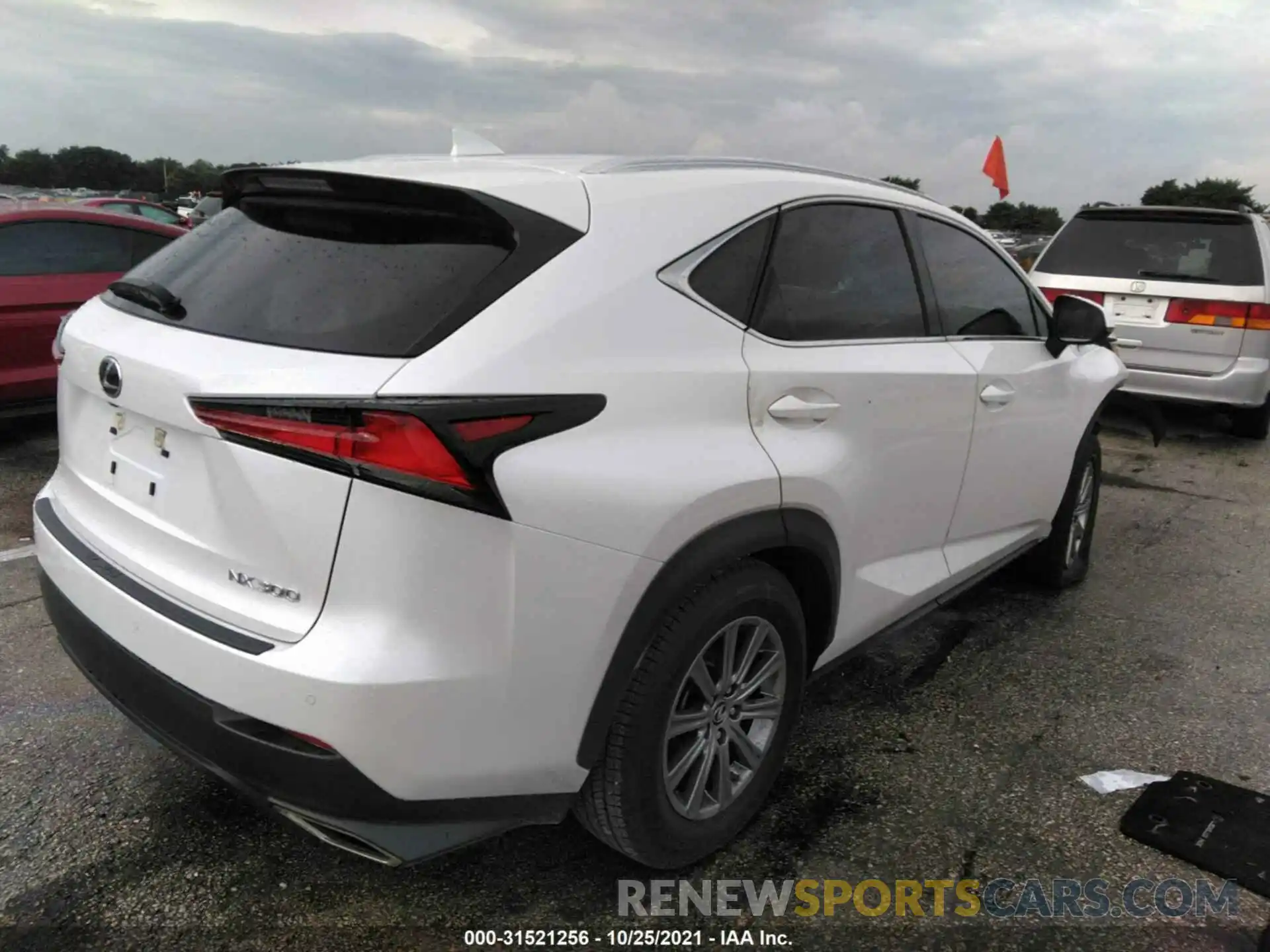 4 Фотография поврежденного автомобиля JTJDARBZ8M5020629 LEXUS NX 2021