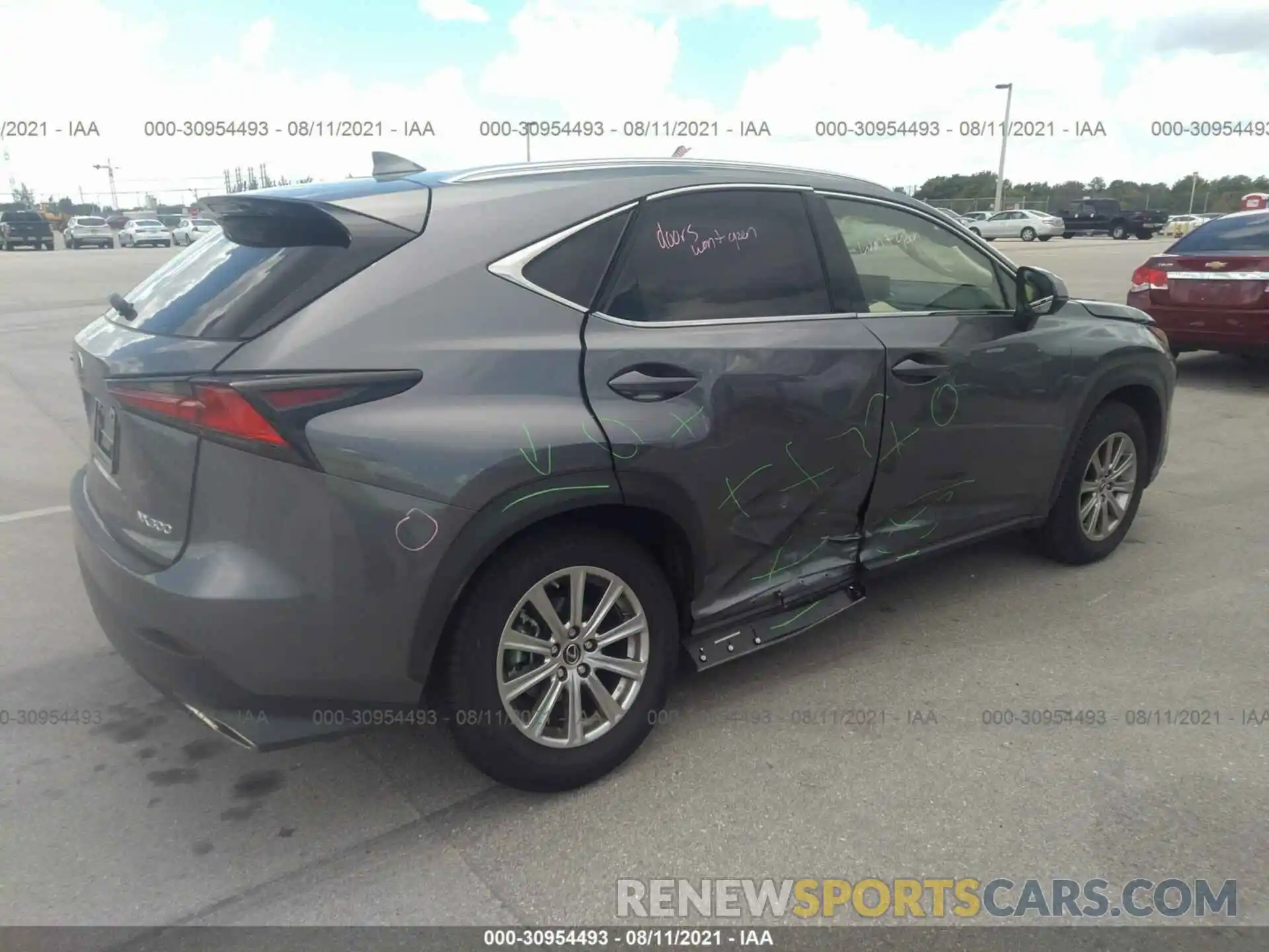 4 Фотография поврежденного автомобиля JTJDARBZXM2188676 LEXUS NX 2021