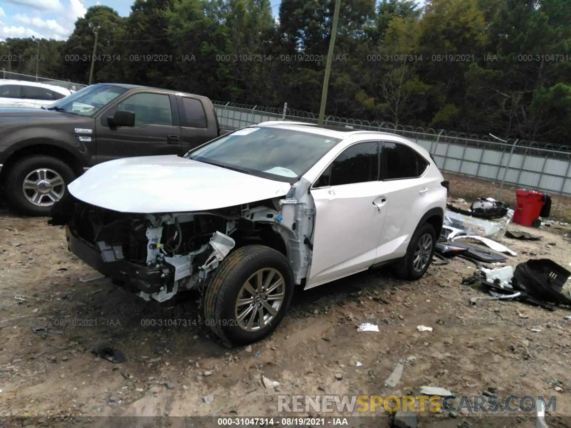 2 Фотография поврежденного автомобиля JTJDARBZXM5023676 LEXUS NX 2021