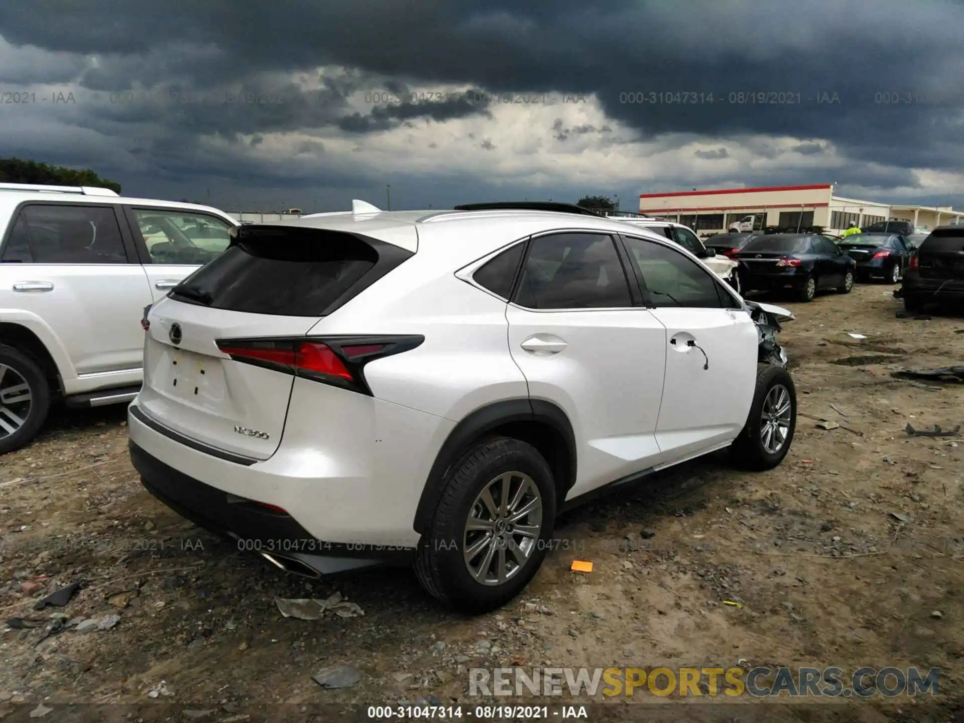 4 Фотография поврежденного автомобиля JTJDARBZXM5023676 LEXUS NX 2021